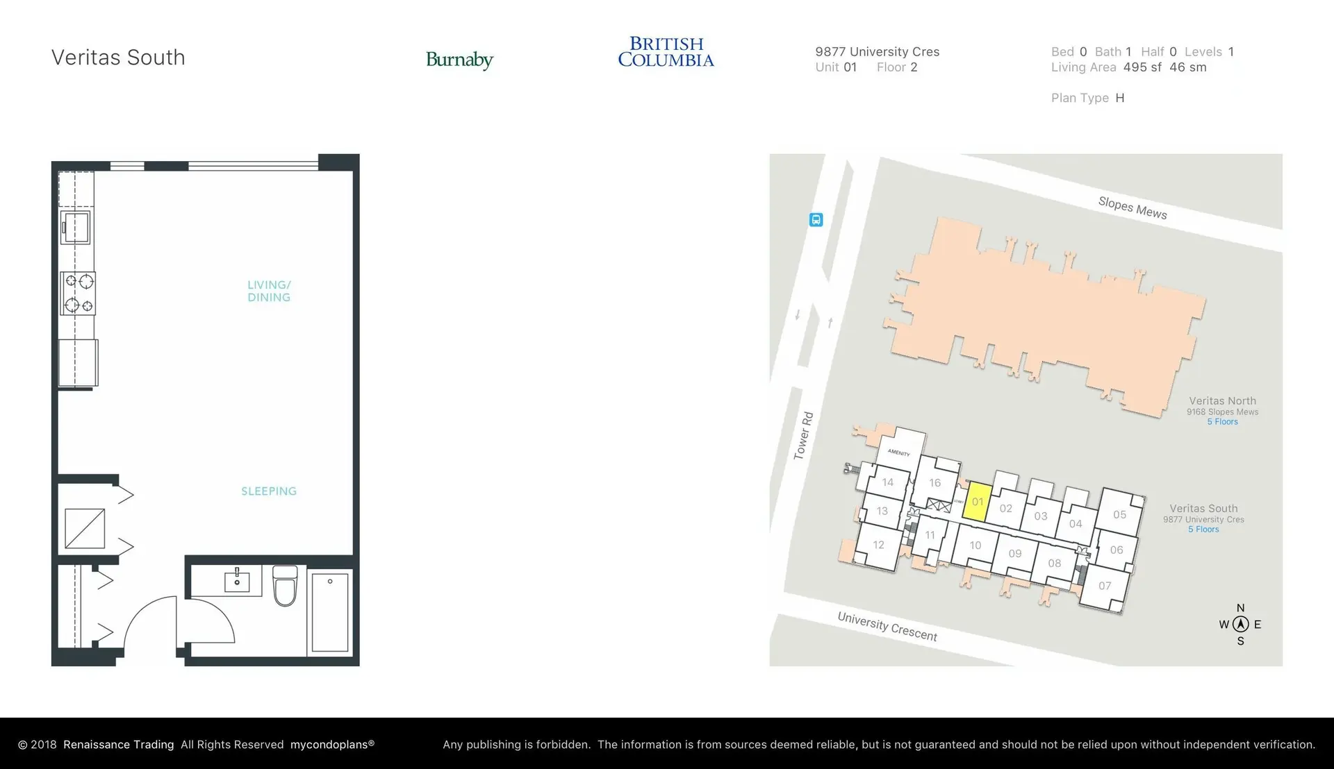 Property at #201 9877 UNIVERSITY CRESCENT, Burnaby, BC