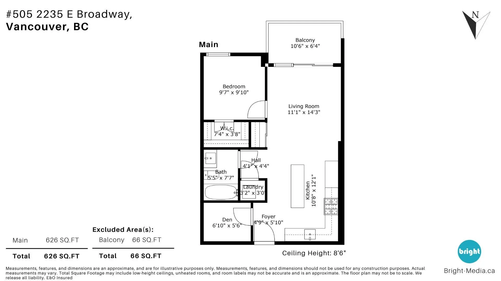 Property at #505 2235 E BROADWAY, Vancouver, BC