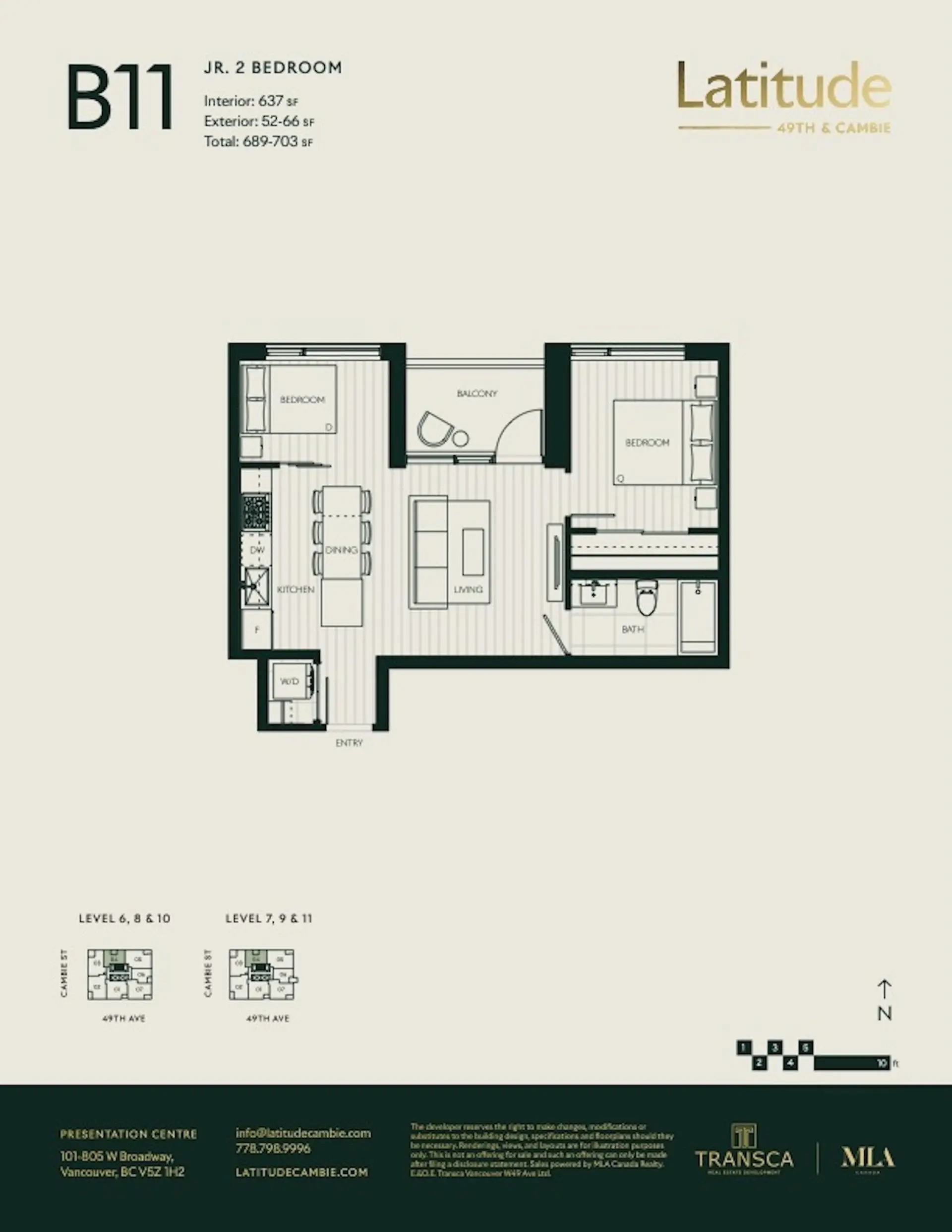 Property at #604 481 W 49TH AVENUE, Vancouver, BC