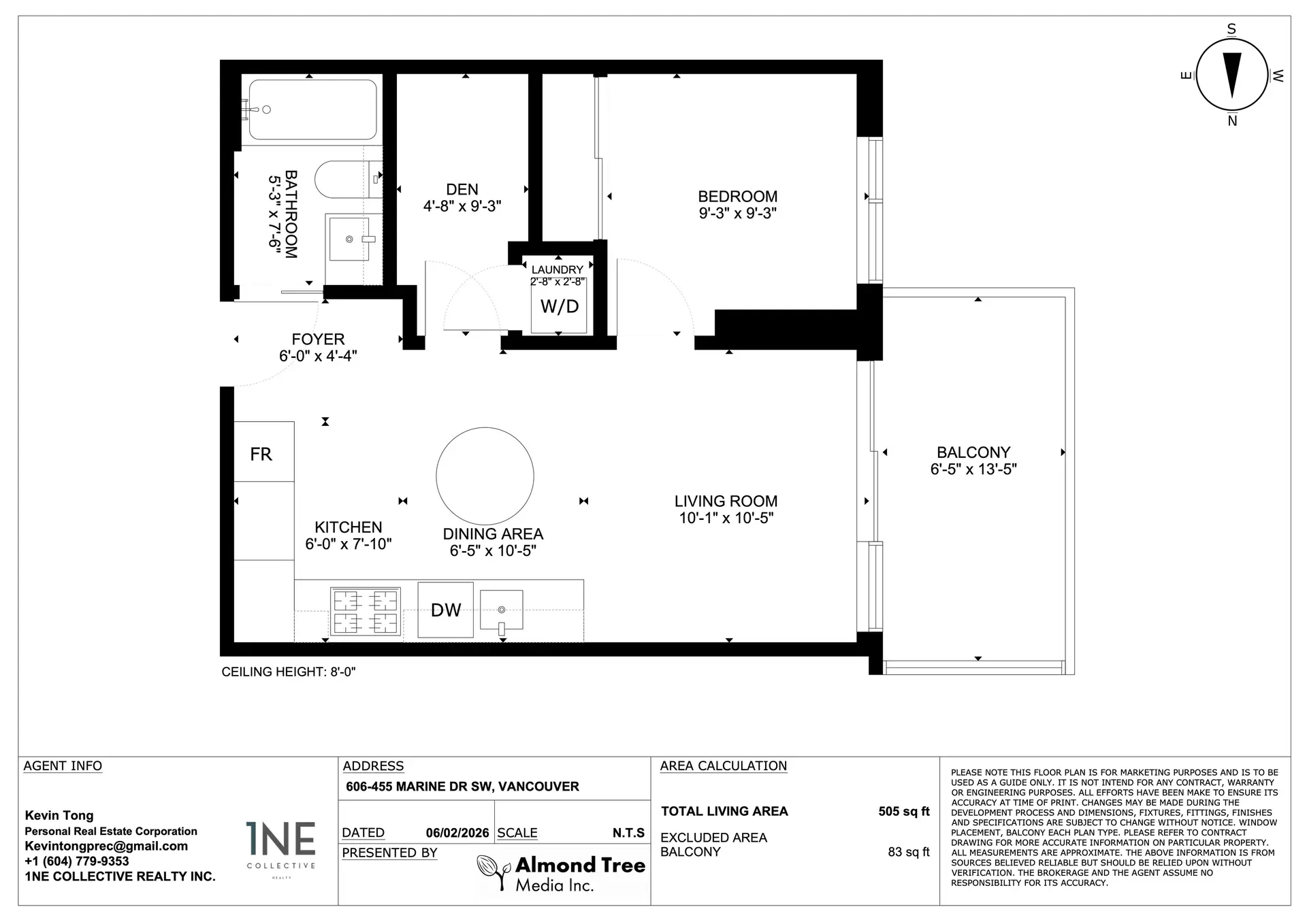 Property at #606 455 SW MARINE DRIVE, Vancouver, BC