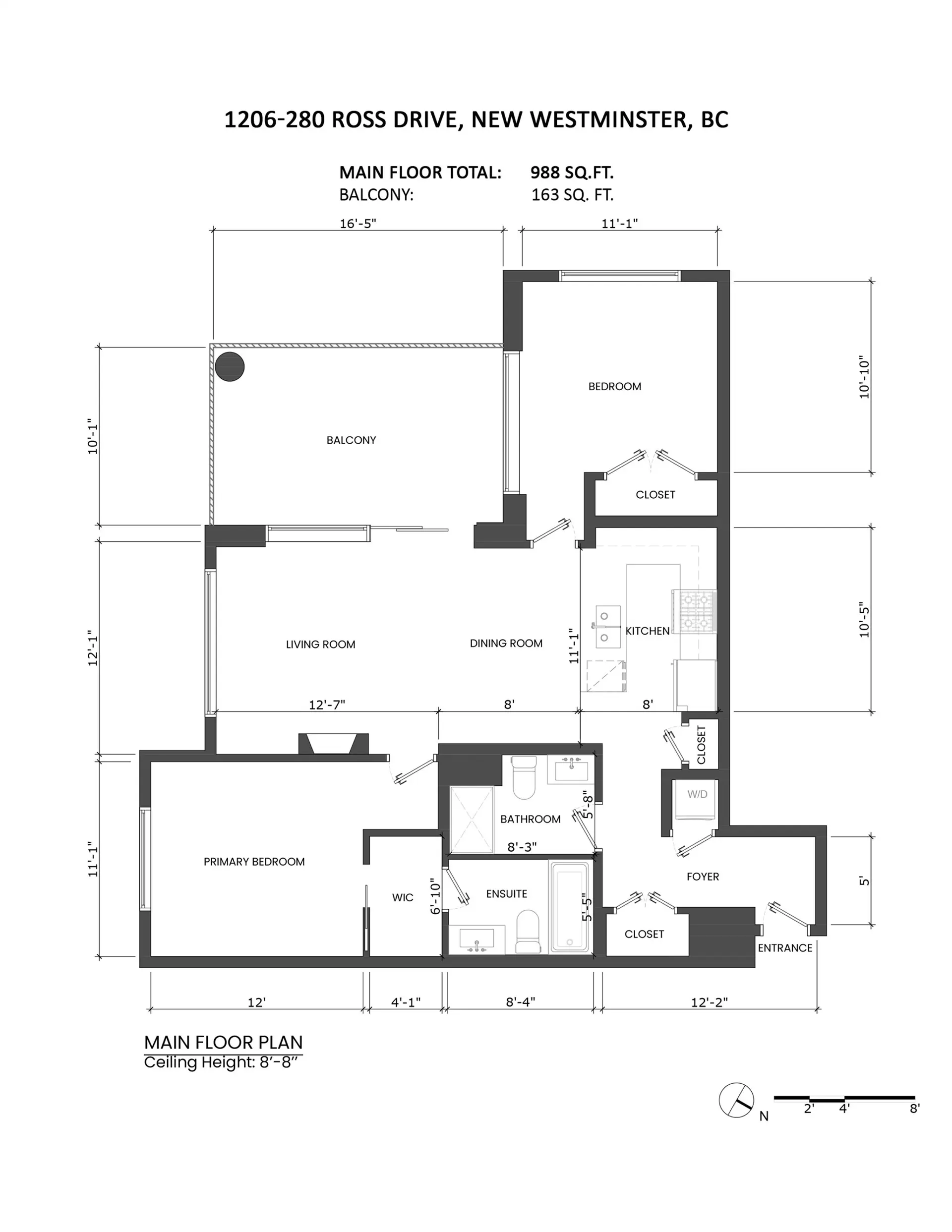 Property at #1206 280 ROSS DRIVE, New Westminster, BC