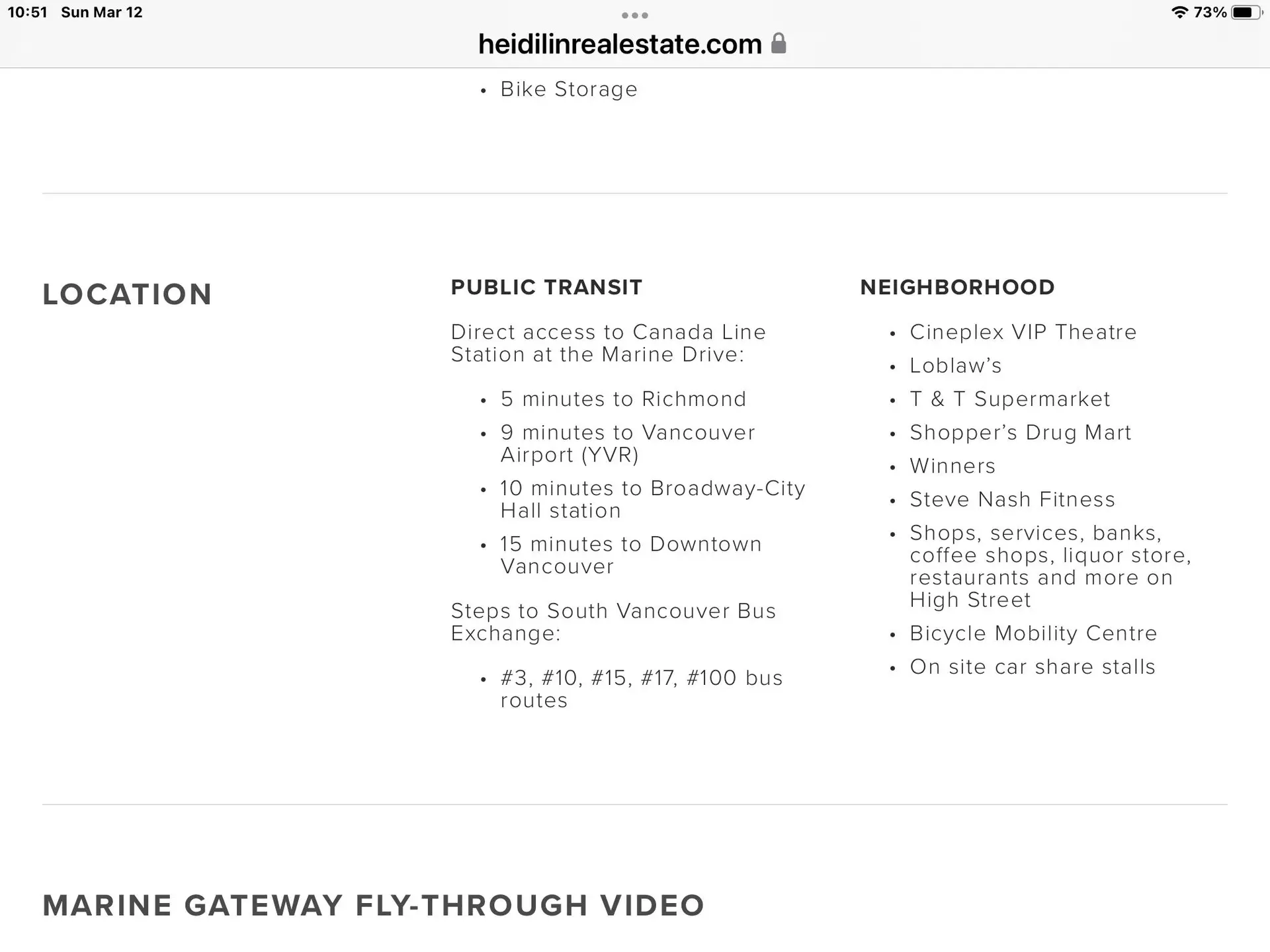 Property at #704 488 SW MARINE DRIVE, Vancouver, BC