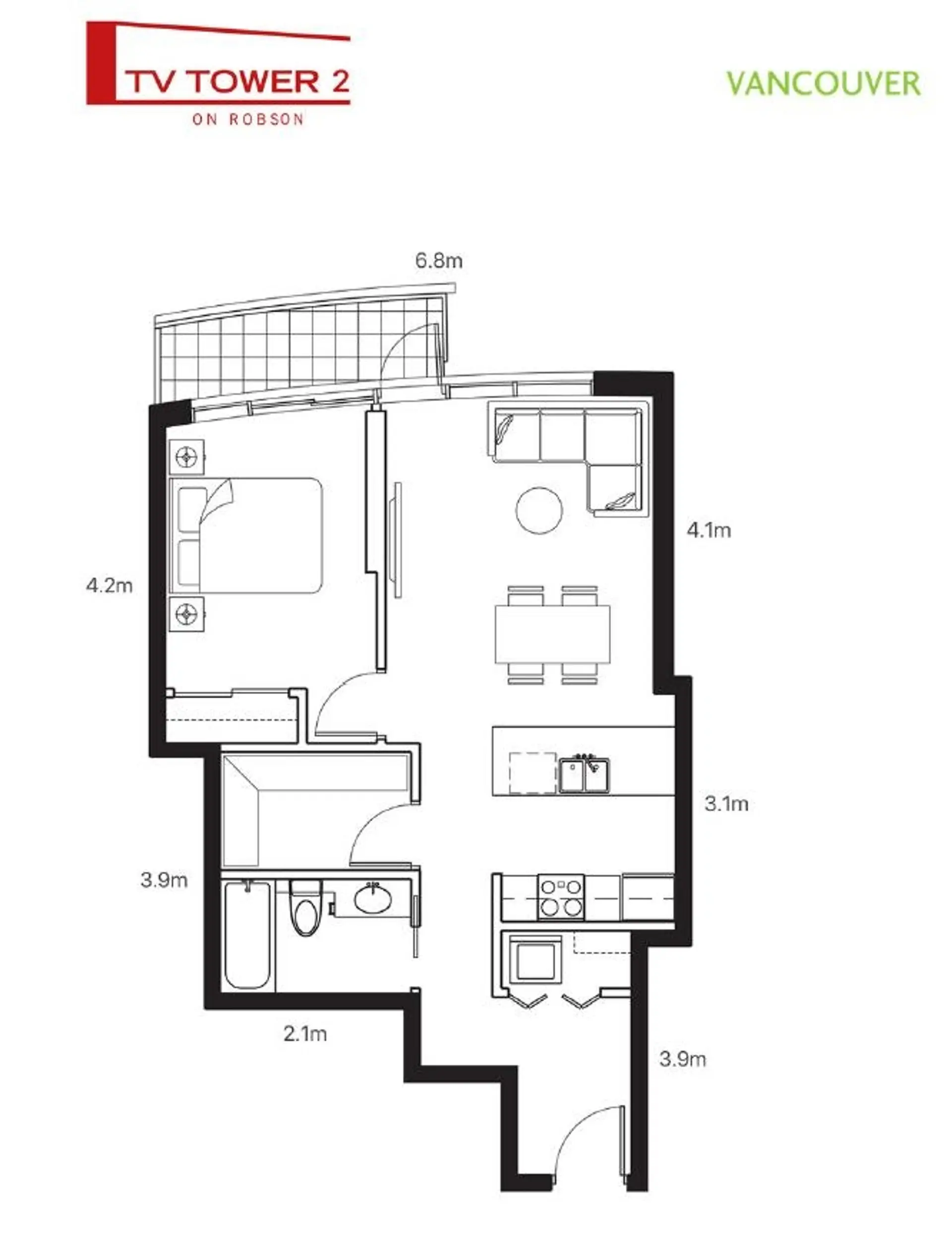 Property at #3301 233 ROBSON STREET, Vancouver, BC