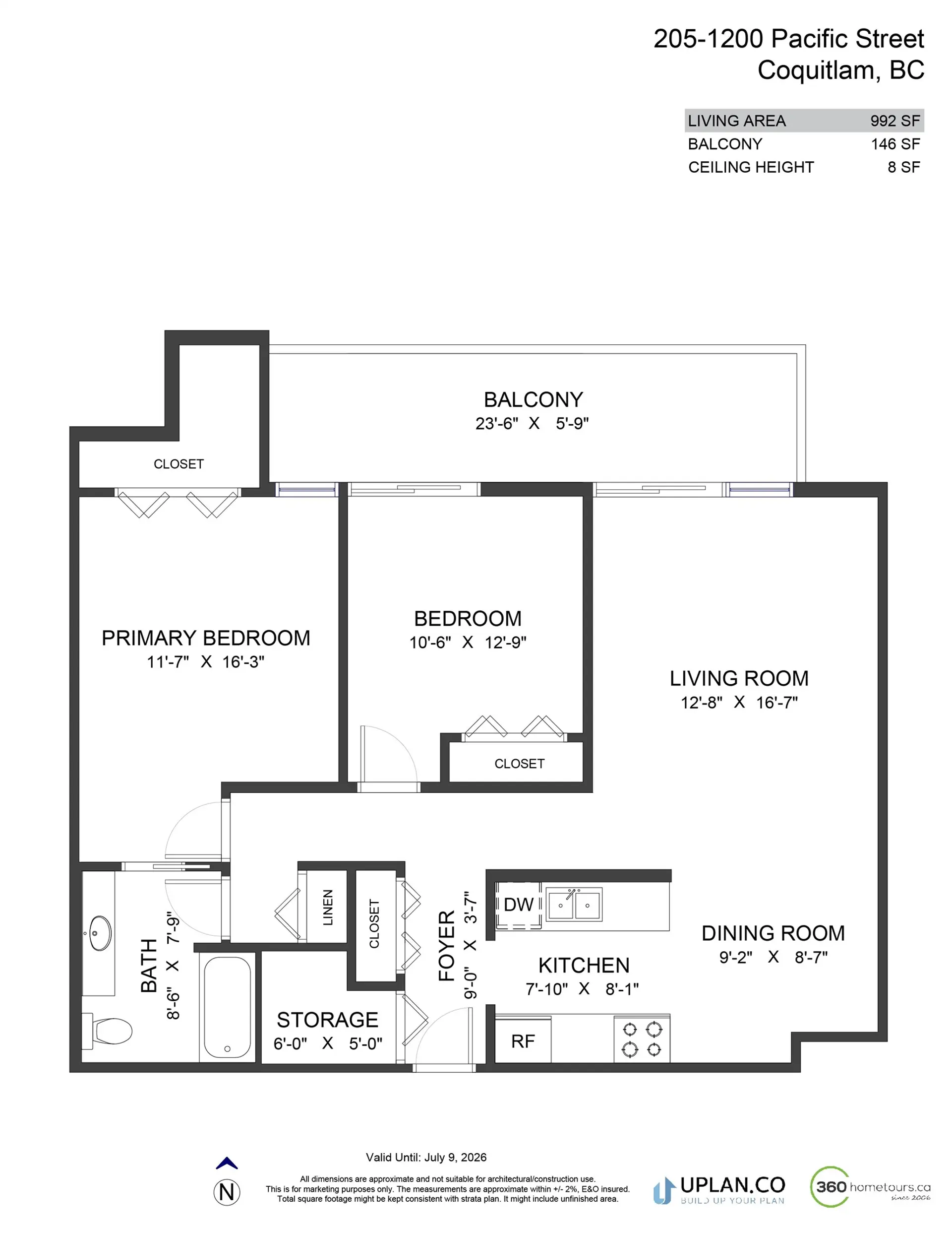 Property at #205 1200 PACIFIC STREET, Coquitlam, BC