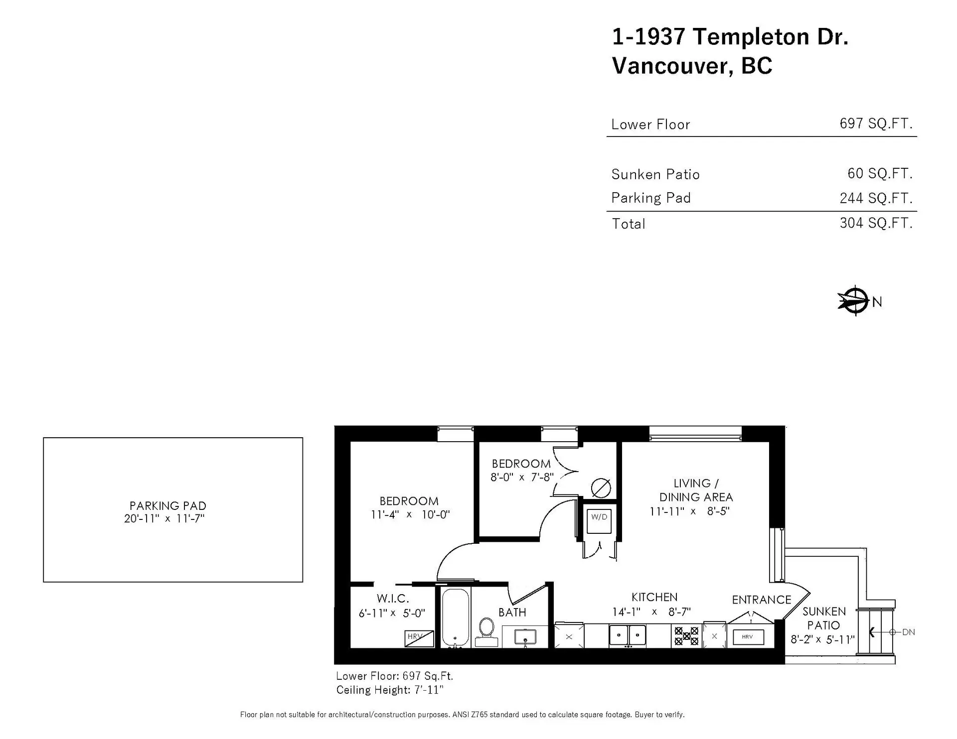 Property at #1 1937 TEMPLETON DRIVE, Vancouver, BC