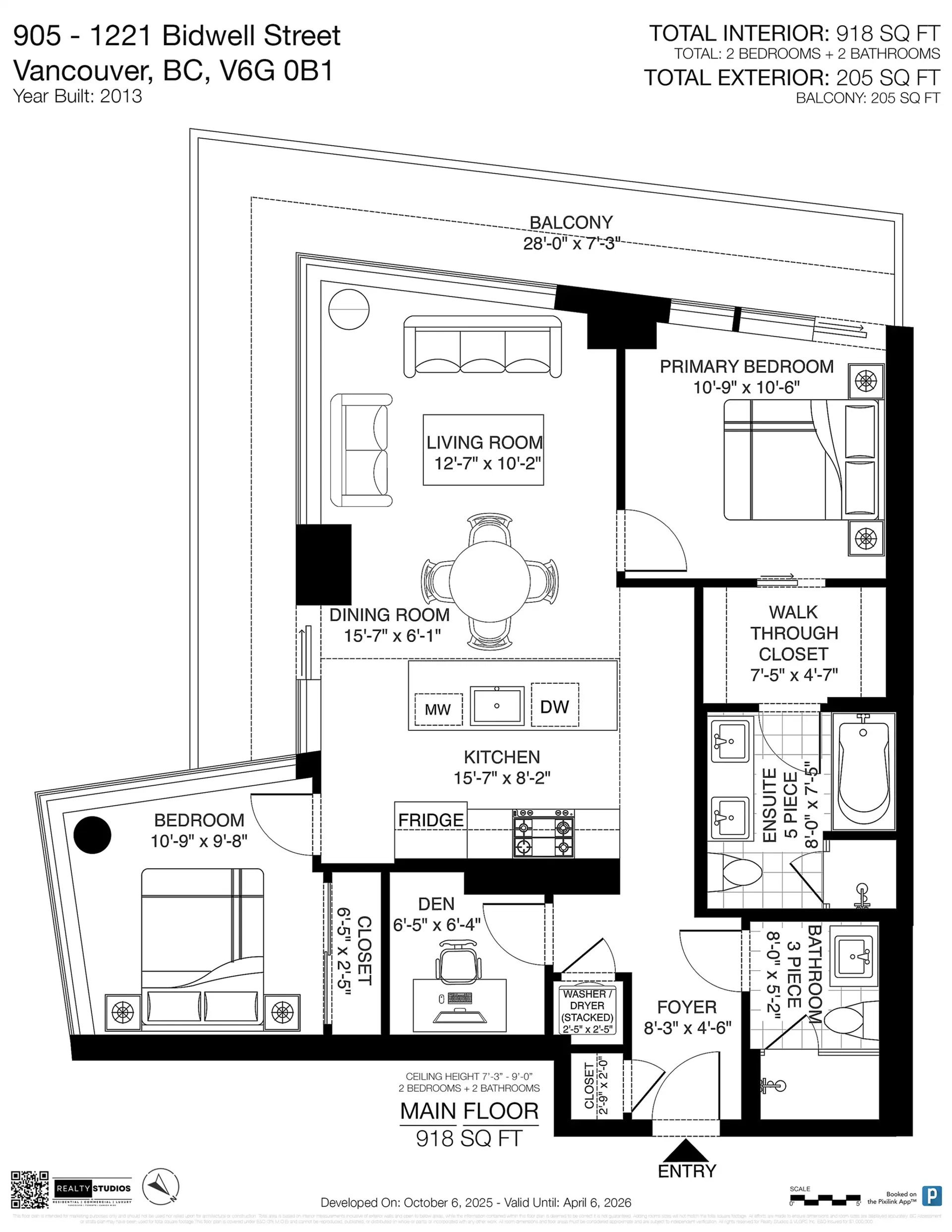 Property at #905 1221 Bidwell Street, Vancouver, BC
