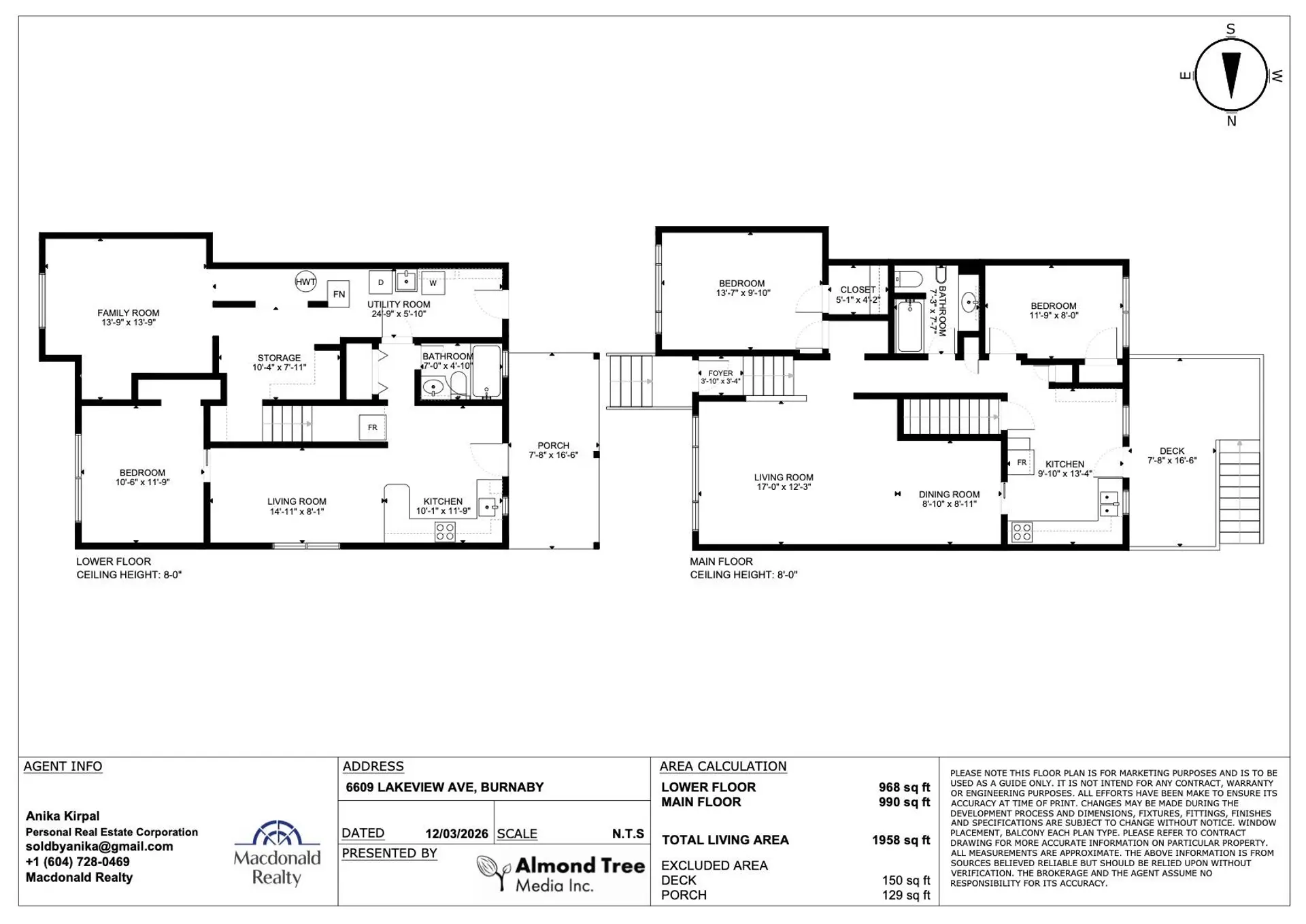 Property at 6609-6611 LAKEVIEW AVENUE, Burnaby, BC