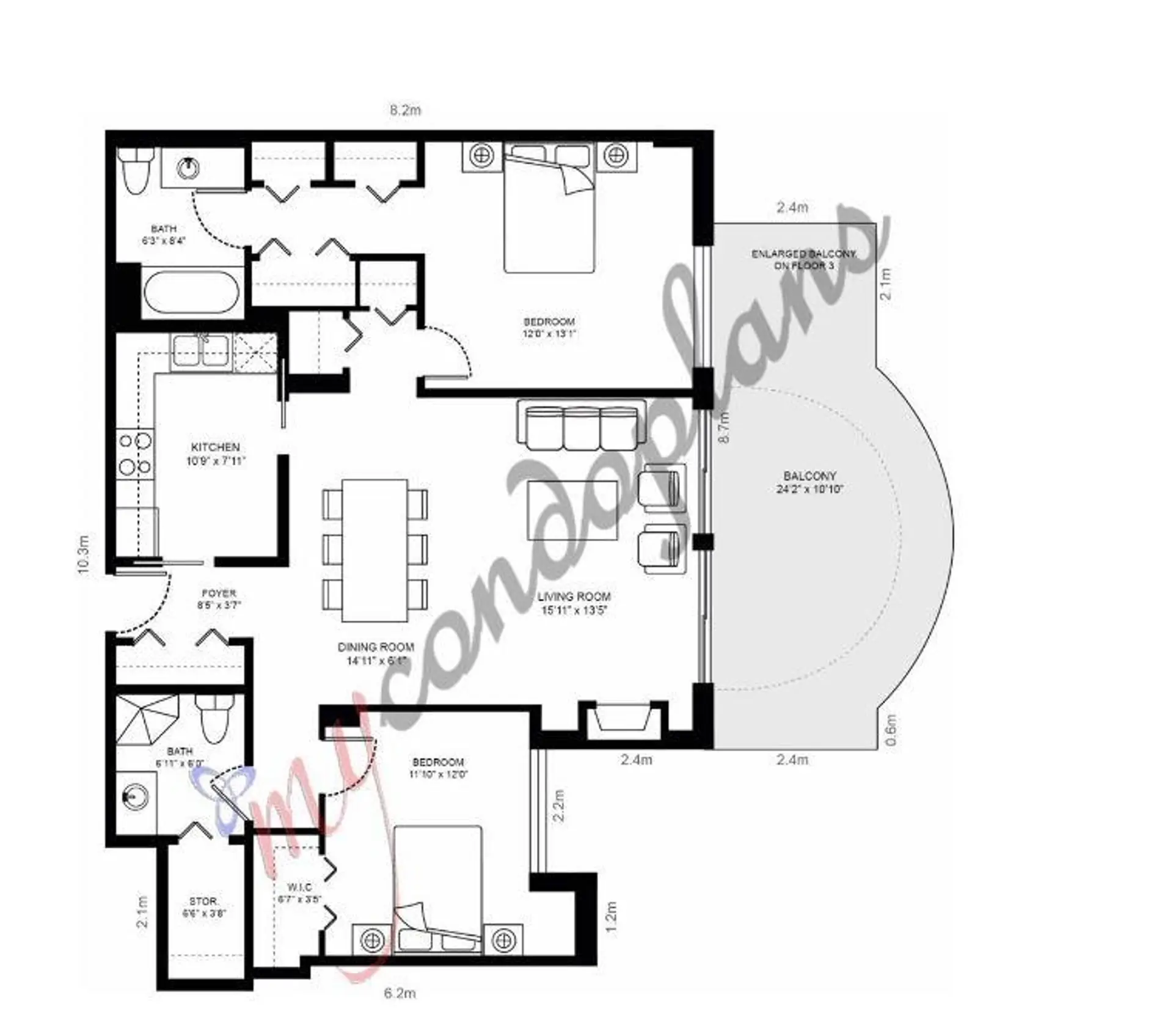 Property at #804 6080 MINORU BOULEVARD, Richmond, BC