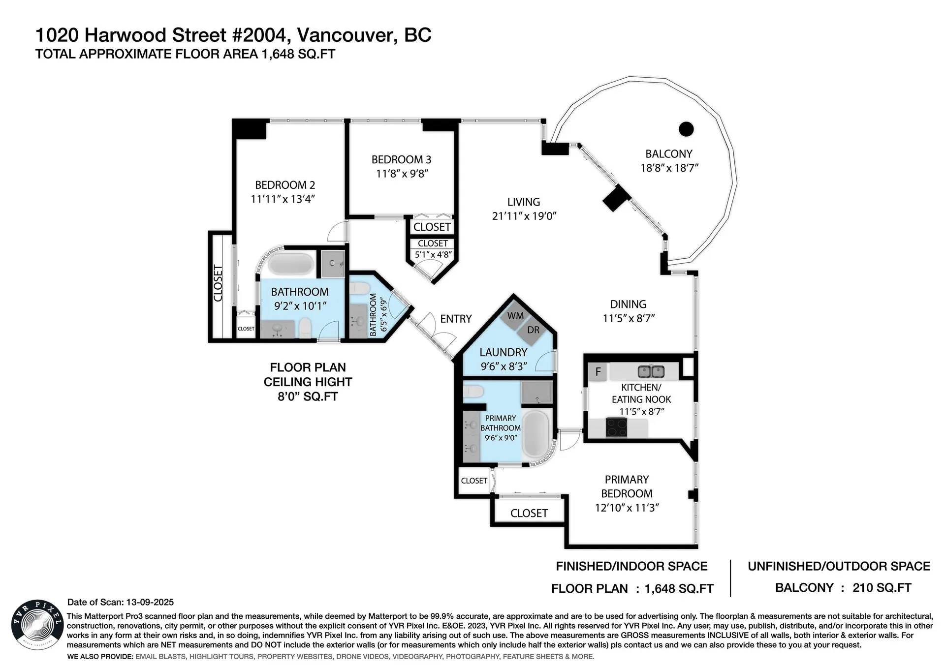 Property at #2004 1020 Harwood Street, Vancouver, BC
