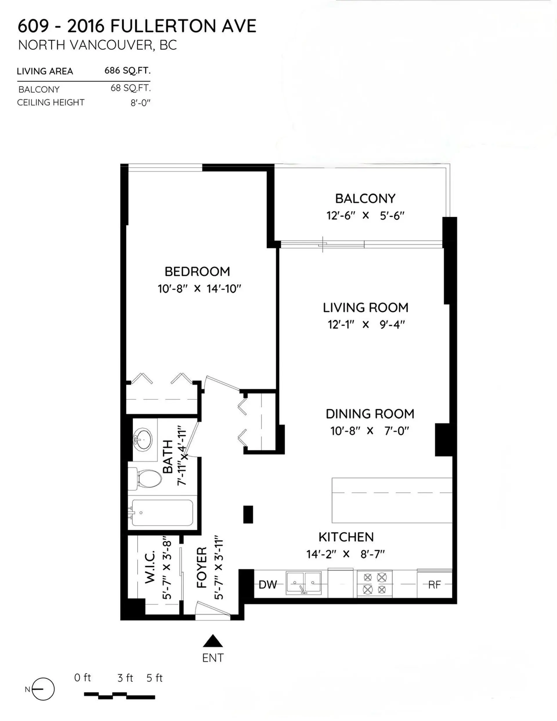 Property at #609 2016 FULLERTON AVENUE, North Vancouver, BC