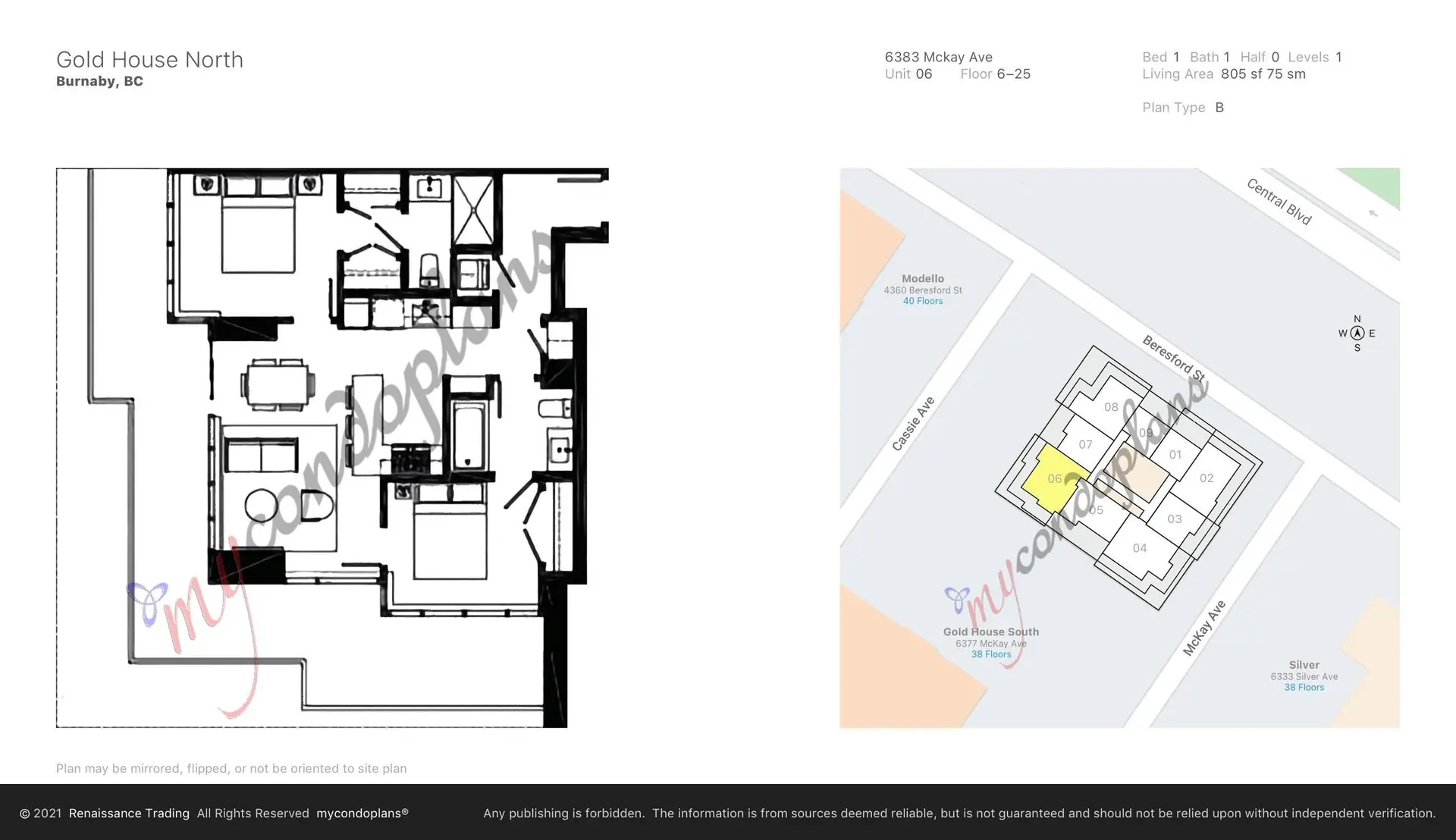 Property at #1806 6383 MCKAY AVENUE, Burnaby, BC