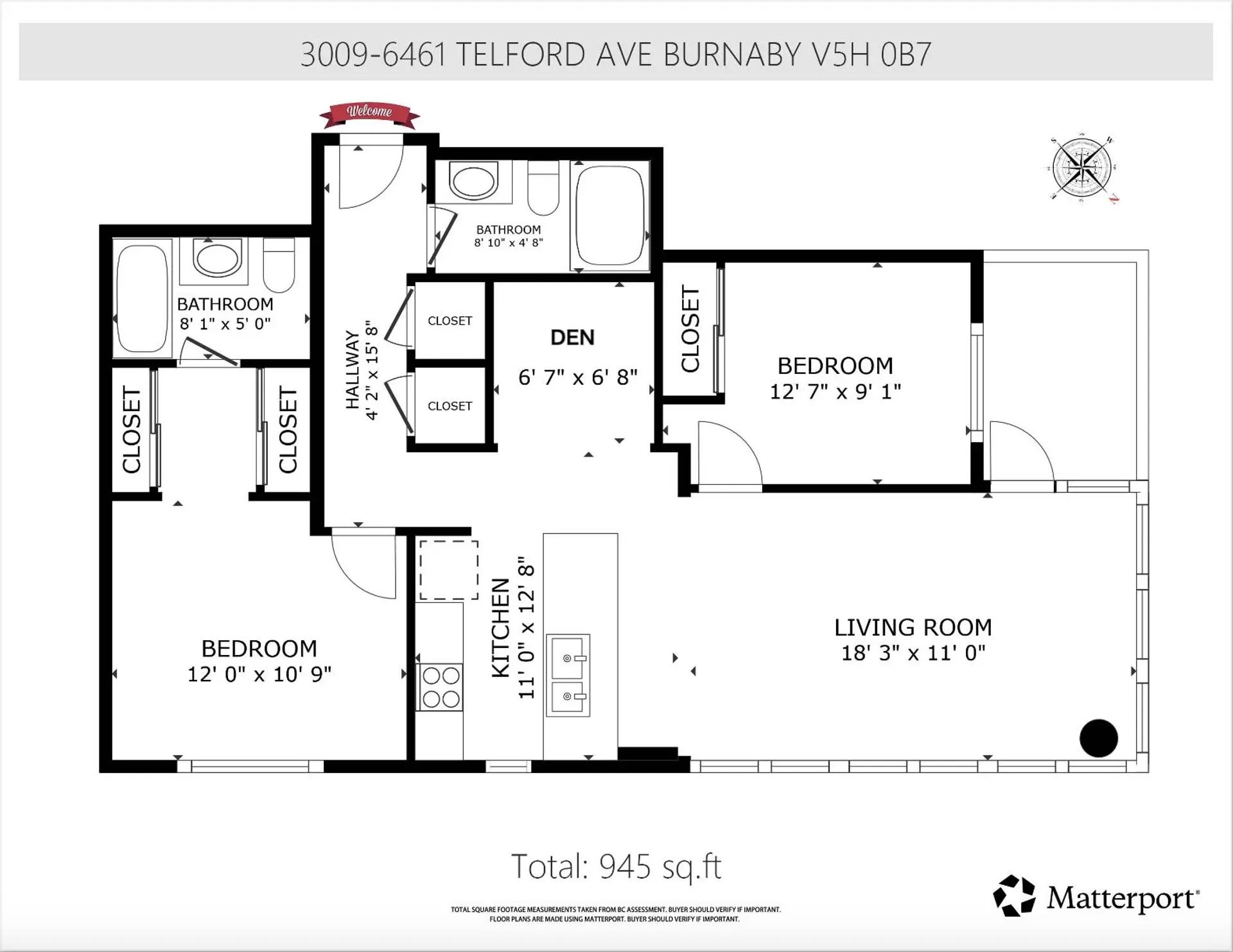 Property at #3009 6461 TELFORD AVENUE, Burnaby, BC