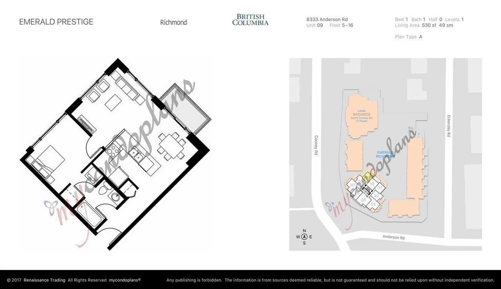 Property at #1009 8333 ANDERSON ROAD, Richmond, BC
