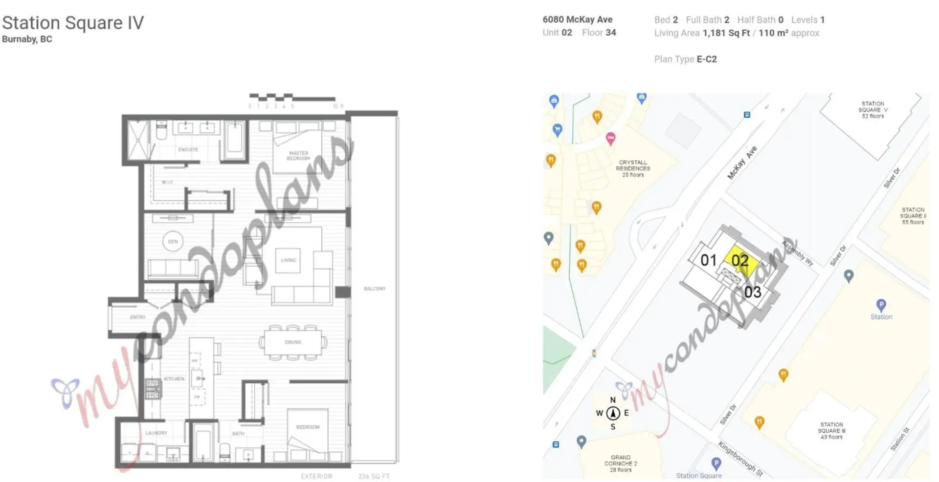 Property at #3402 6080 MCKAY AVENUE, Burnaby, BC