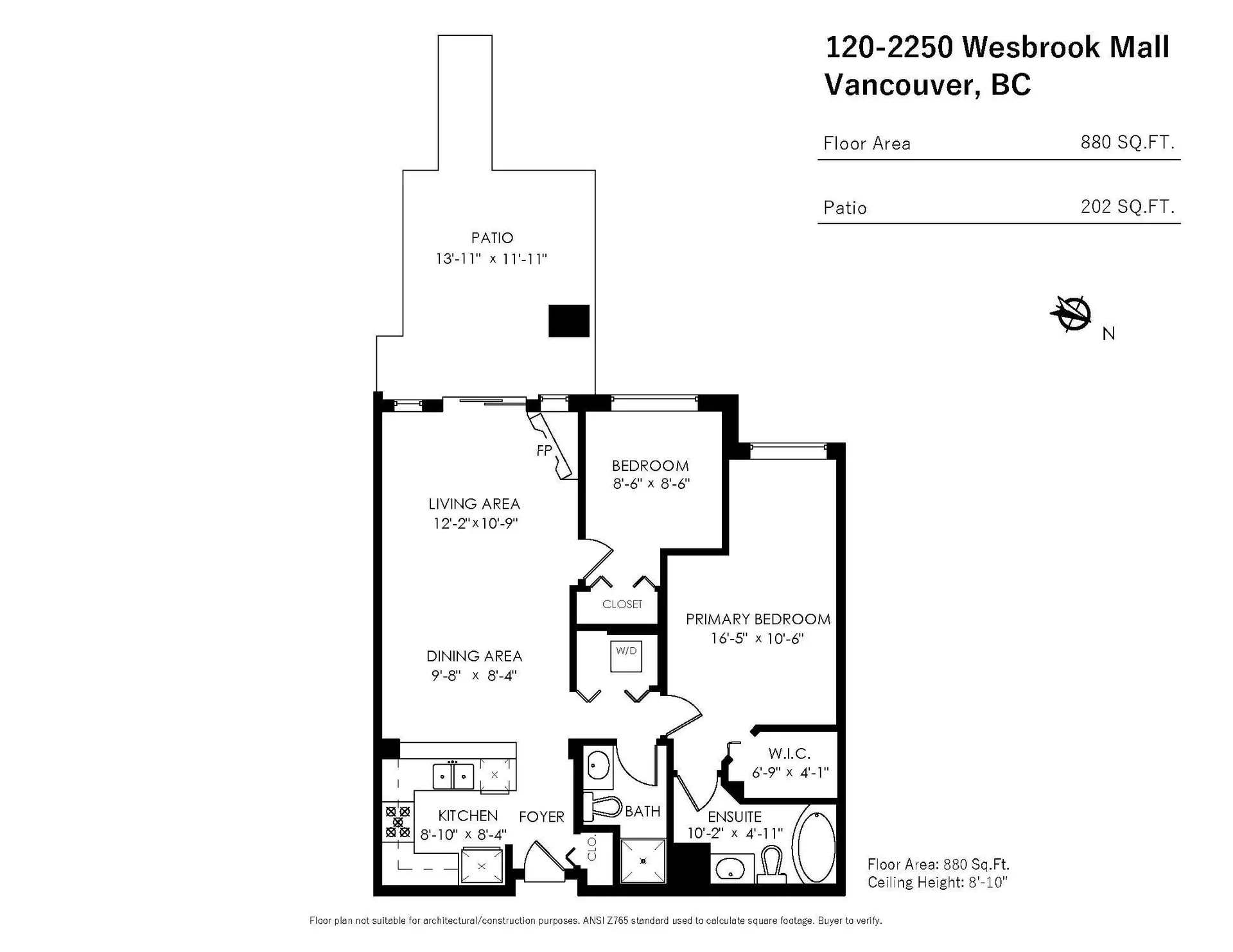 Property at #120 2250 WESBROOK MALL, Vancouver, BC