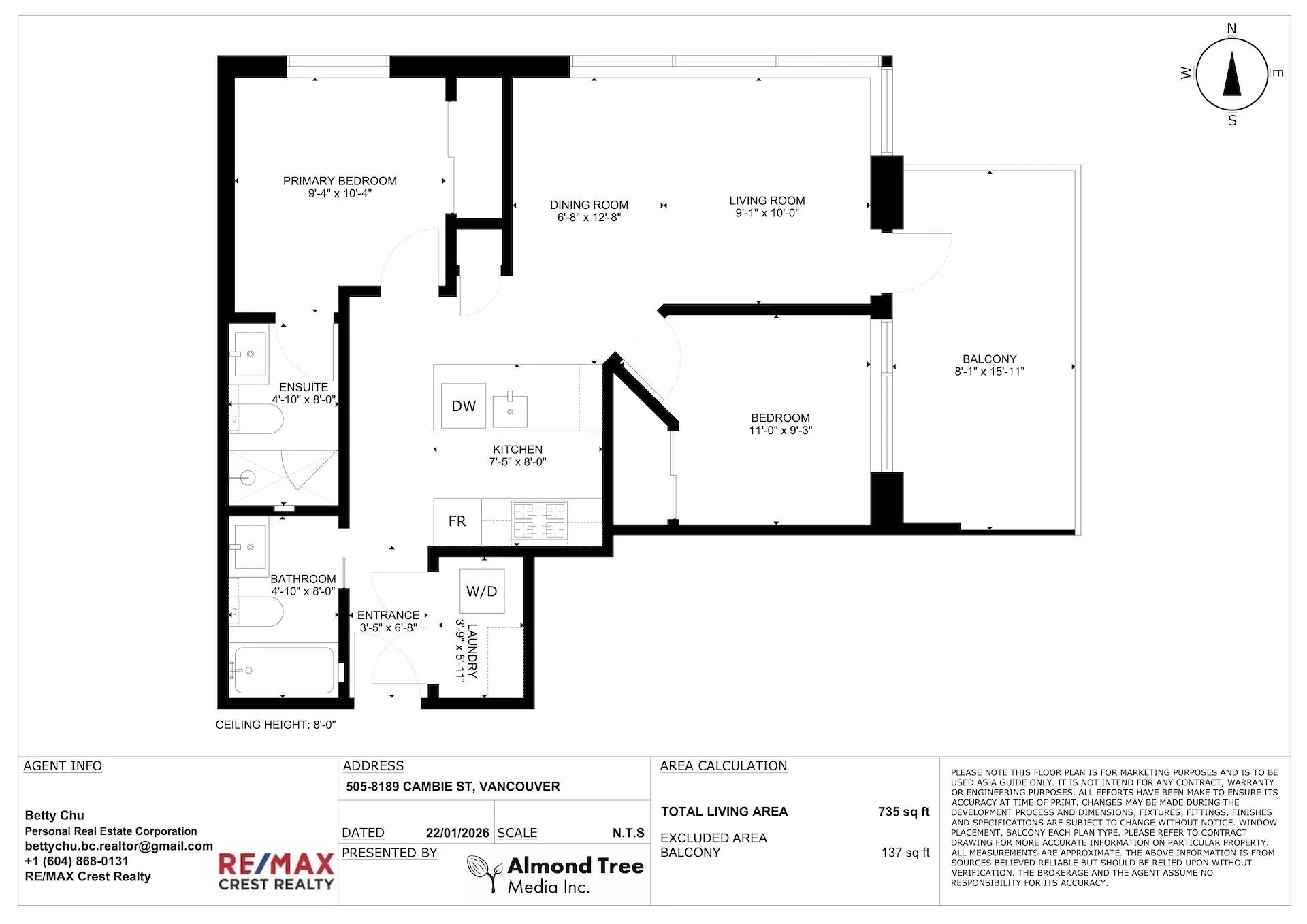 Property at #505 8189 CAMBIE STREET, Vancouver, BC