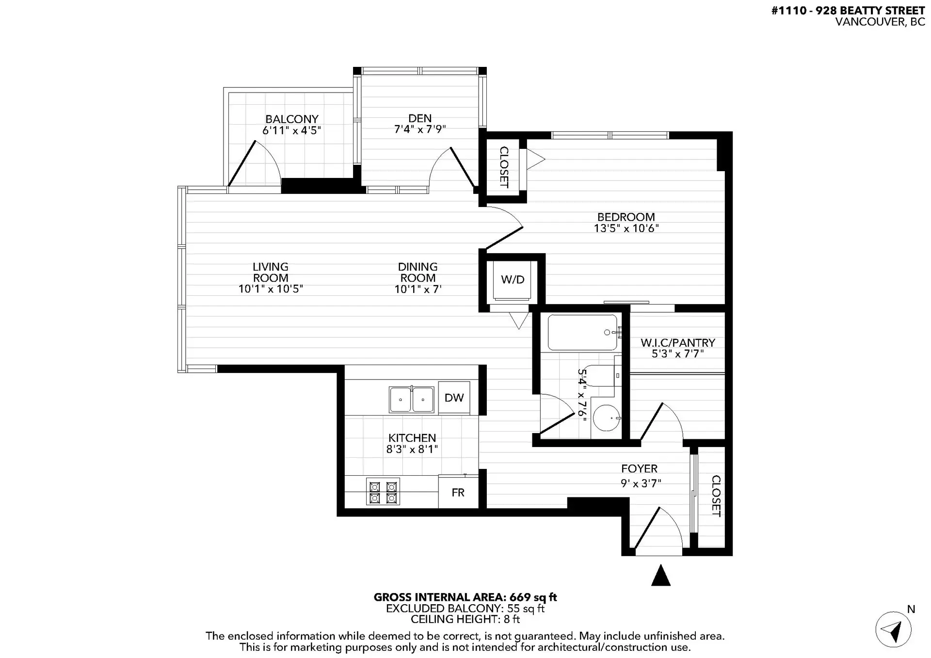 Property at #1110 928 BEATTY STREET, Vancouver, BC