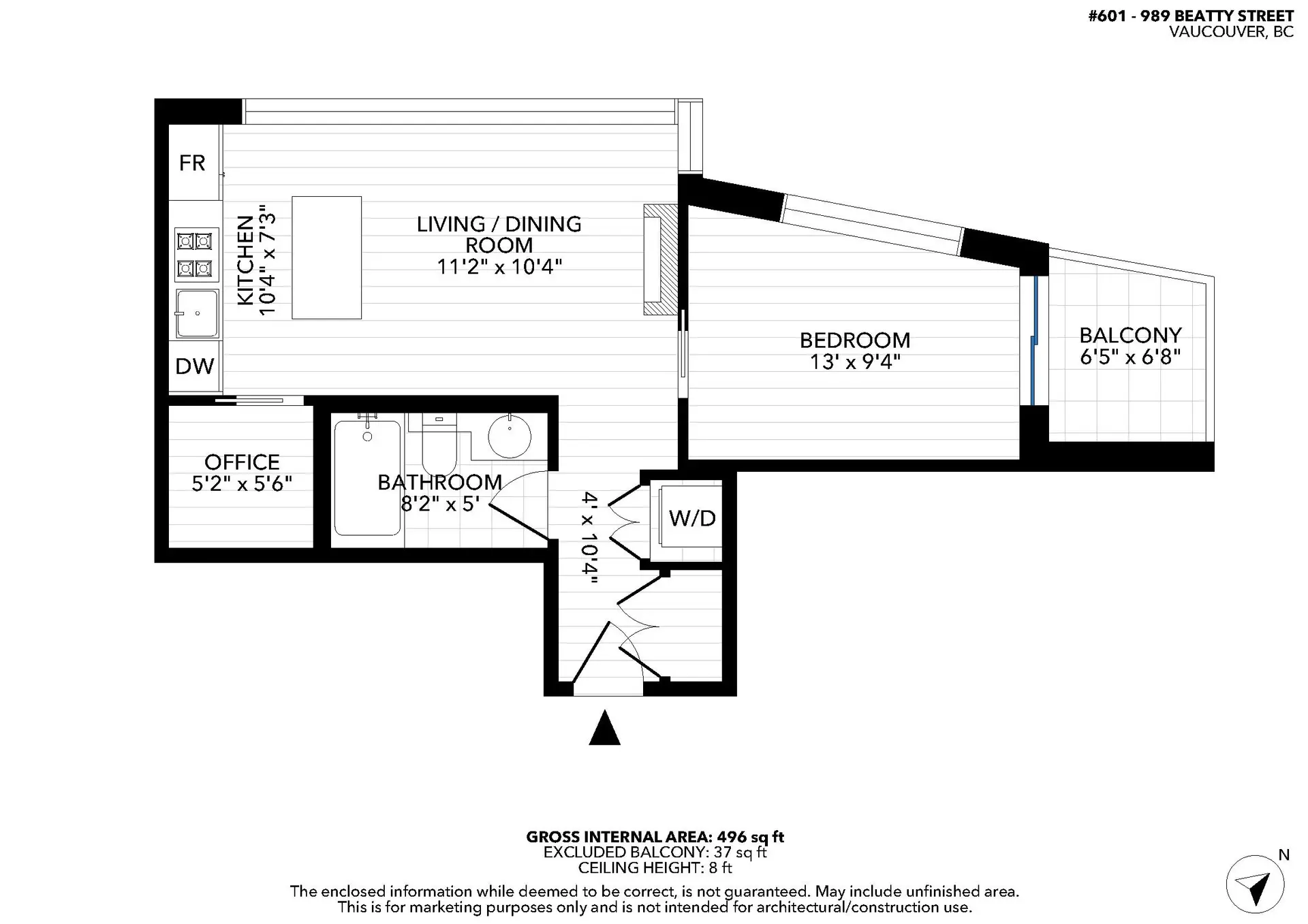 Property at #601 989 BEATTY STREET, Vancouver, BC
