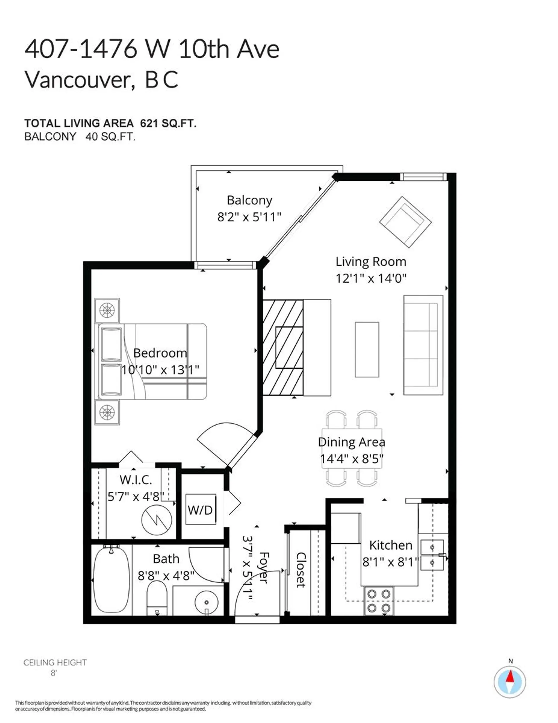 Property at #407 1476 W 10TH AVENUE, Vancouver, BC