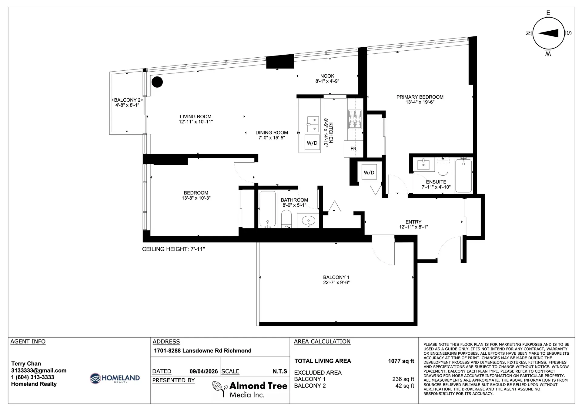 Property at #1701 8288 LANSDOWNE ROAD, Richmond, BC
