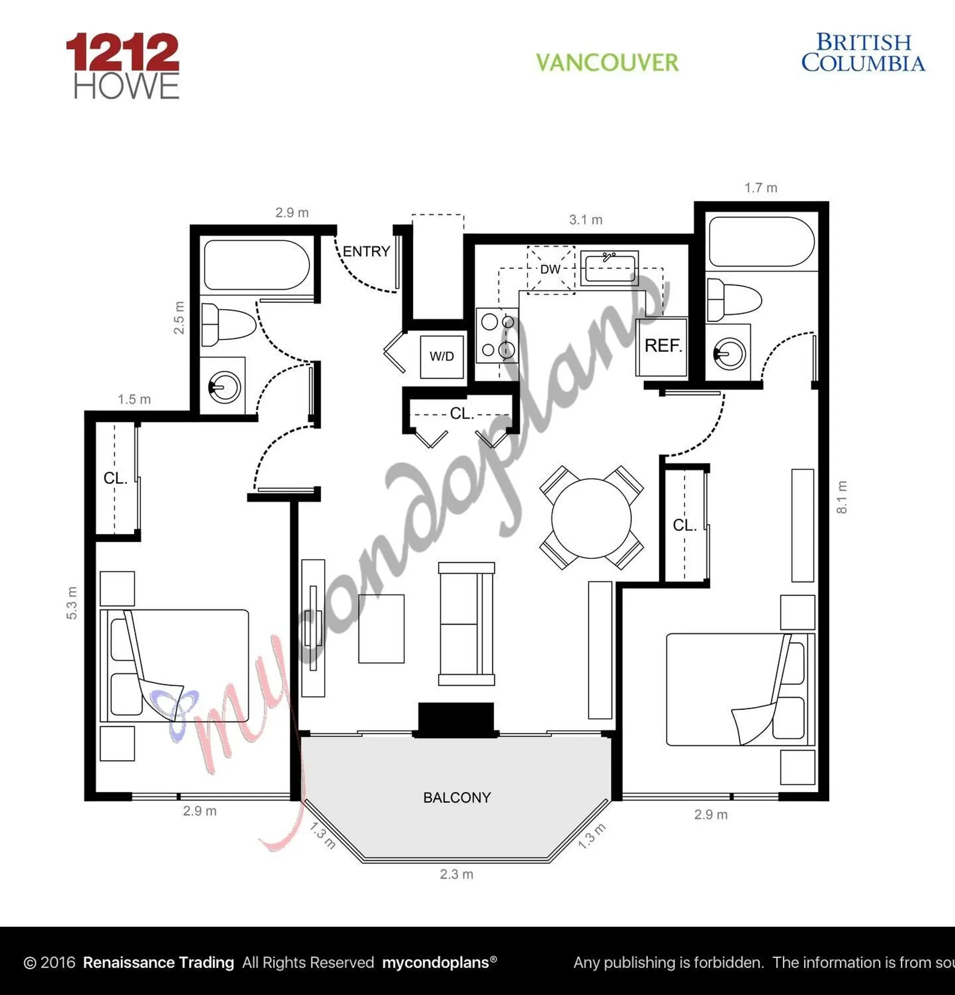 Property at #809 1212 HOWE STREET, Vancouver, BC