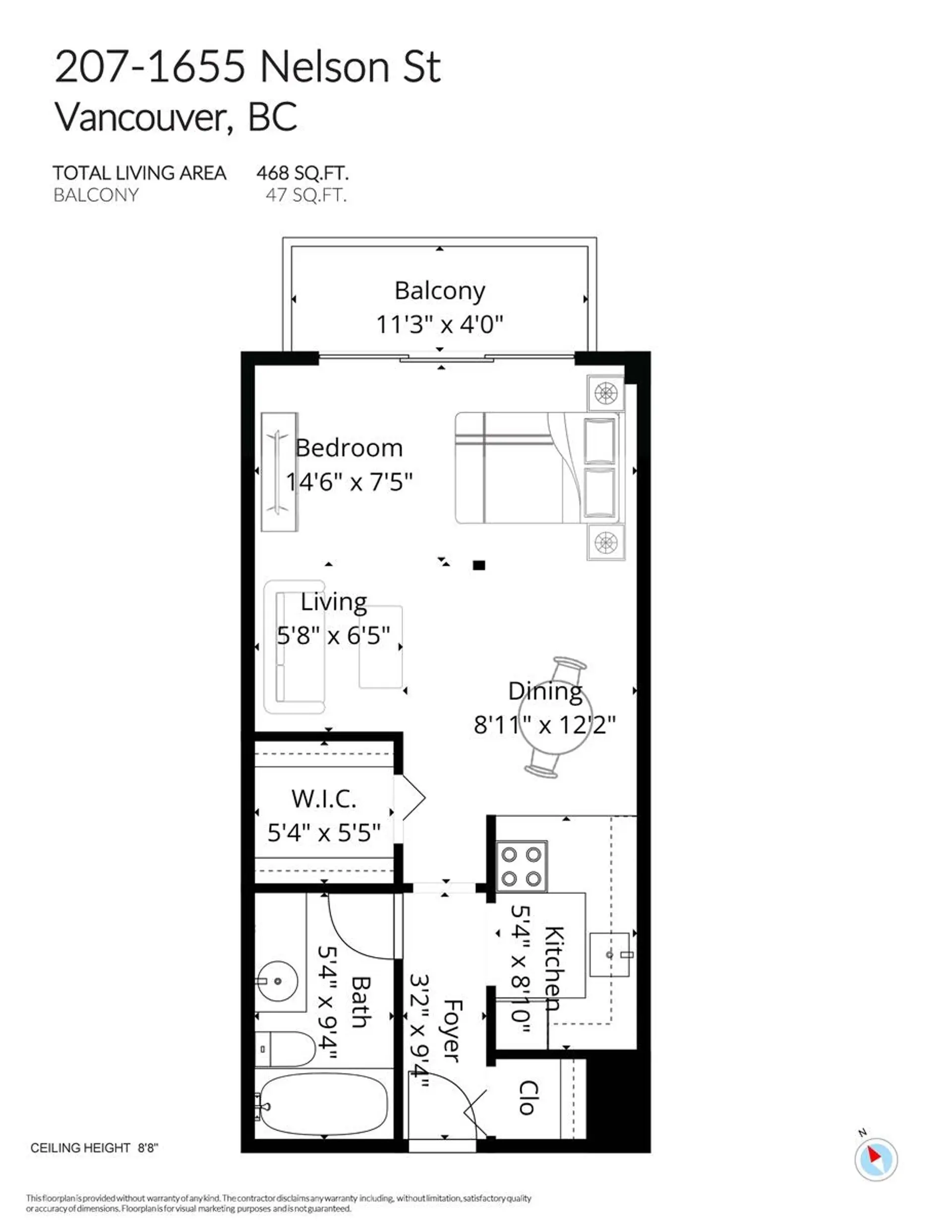 Property at #207 1655 NELSON STREET, Vancouver, BC