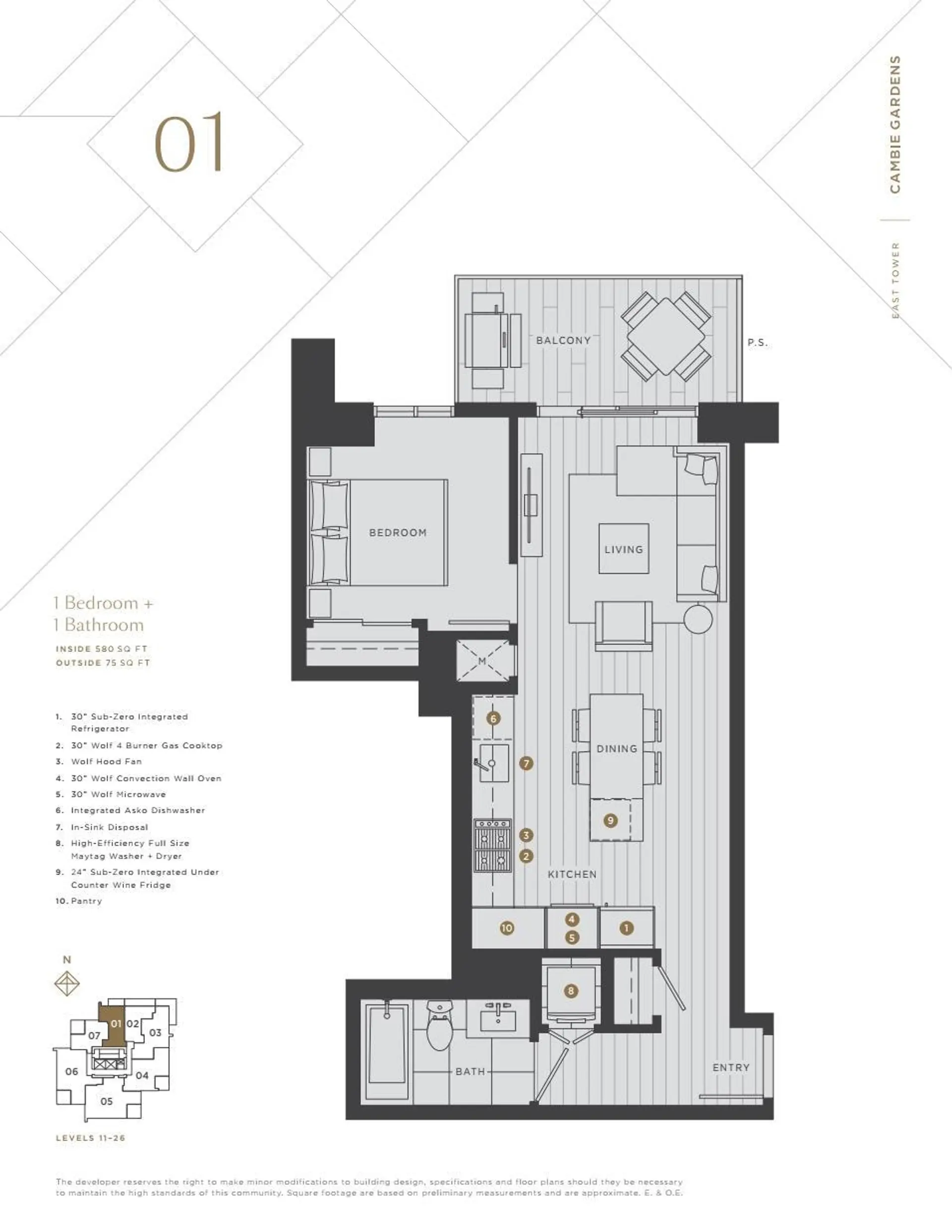 Property at #2501 7433 CAMBIE STREET, Vancouver, BC