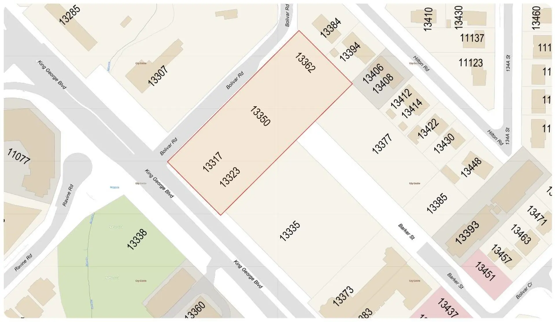 Property at 13317 King George Boulevard, Surrey, BC