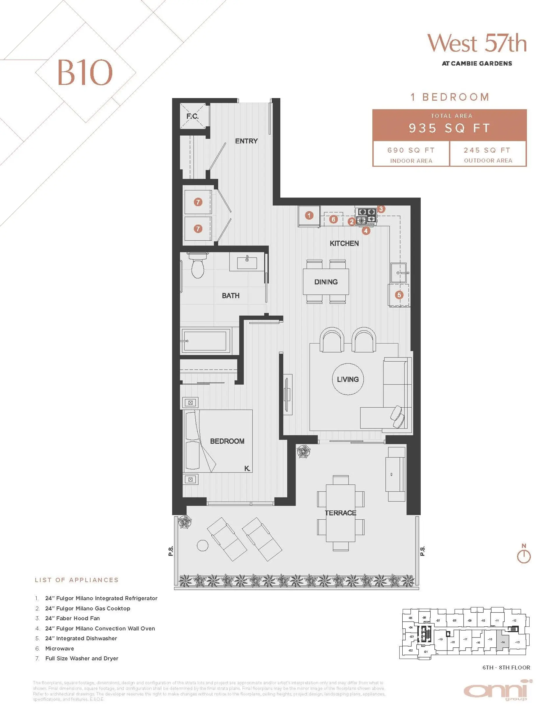 Property at #614 688 W 57th Avenue, Vancouver, BC