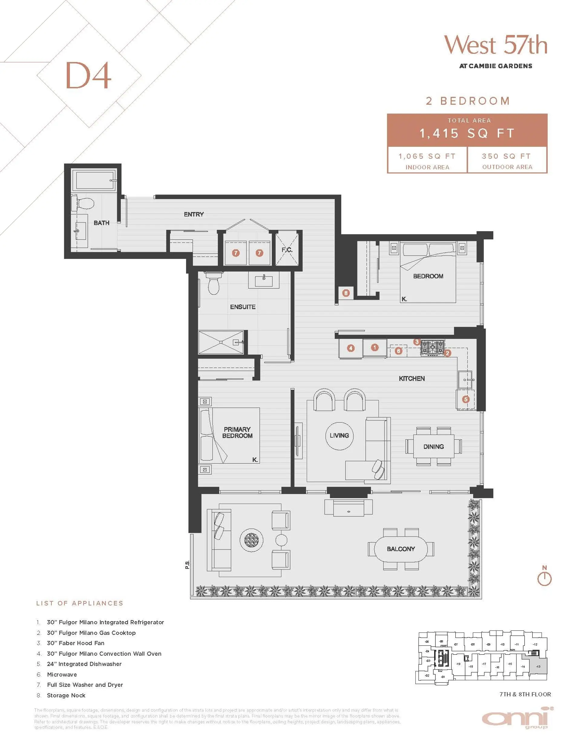 Property at #713 688 W 57th Avenue, Vancouver, BC