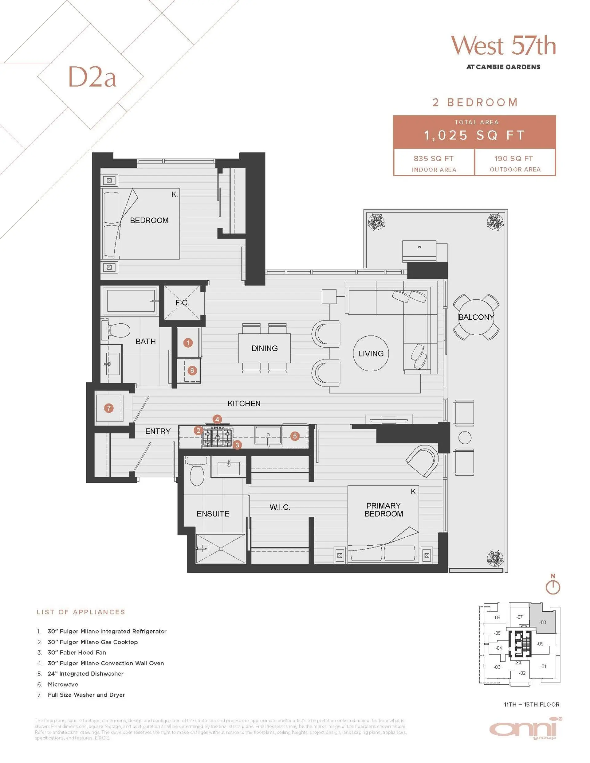 Property at #1108 688 W 57th Avenue, Vancouver, BC