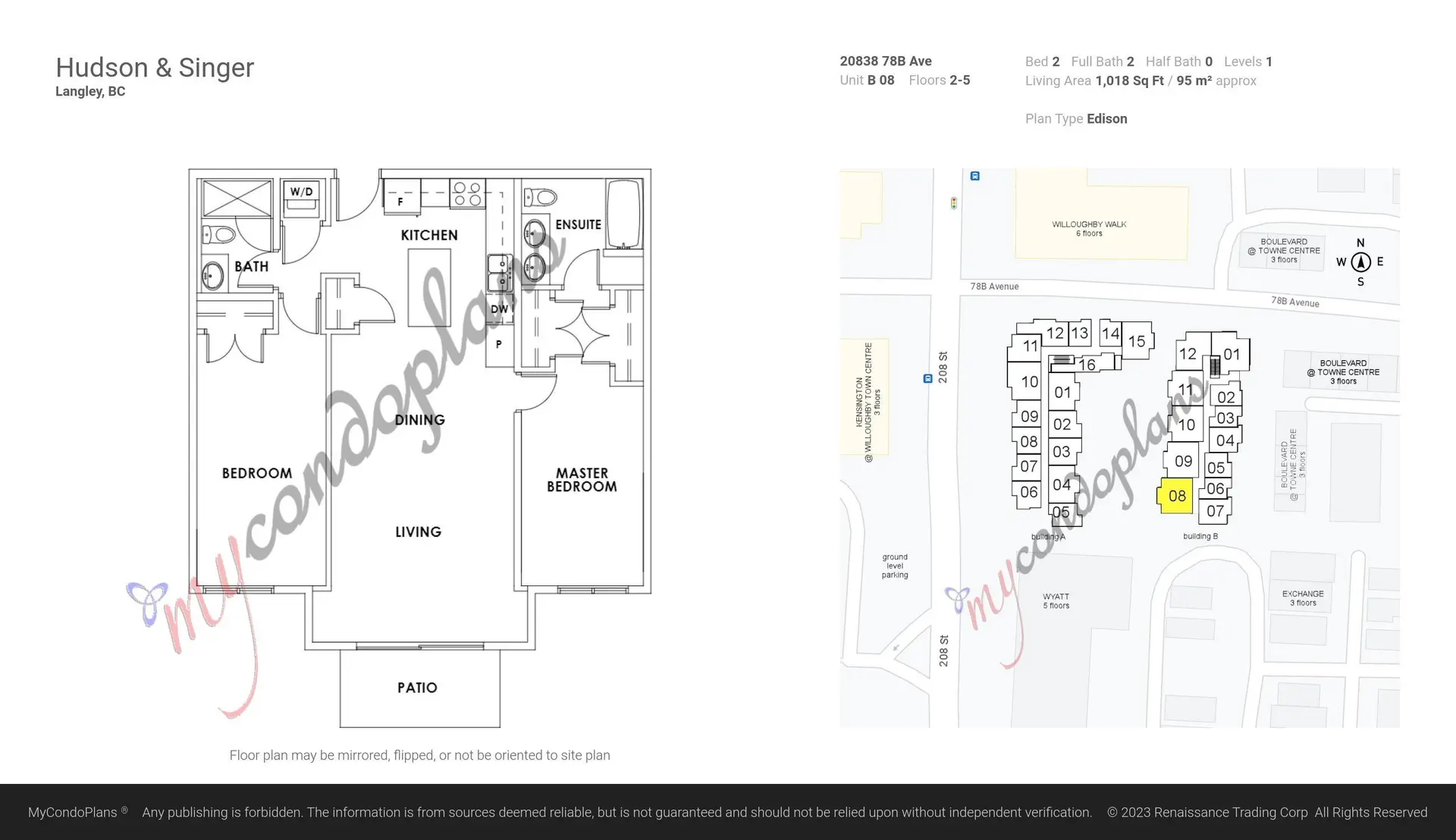 Property at #B208 20838 78b Avenue, Langley, BC