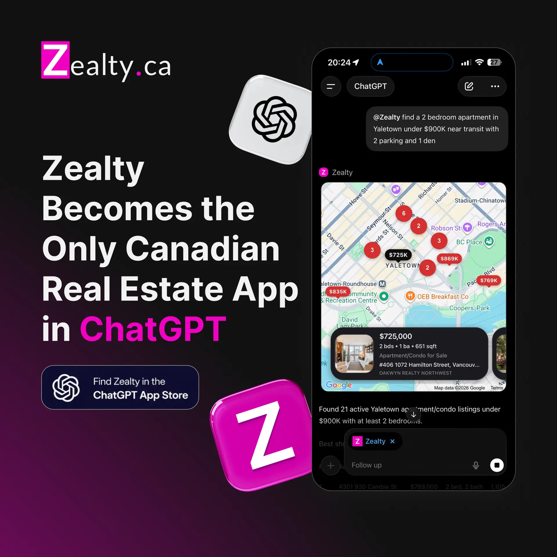 First Canadian Real Estate App in ChatGPT
