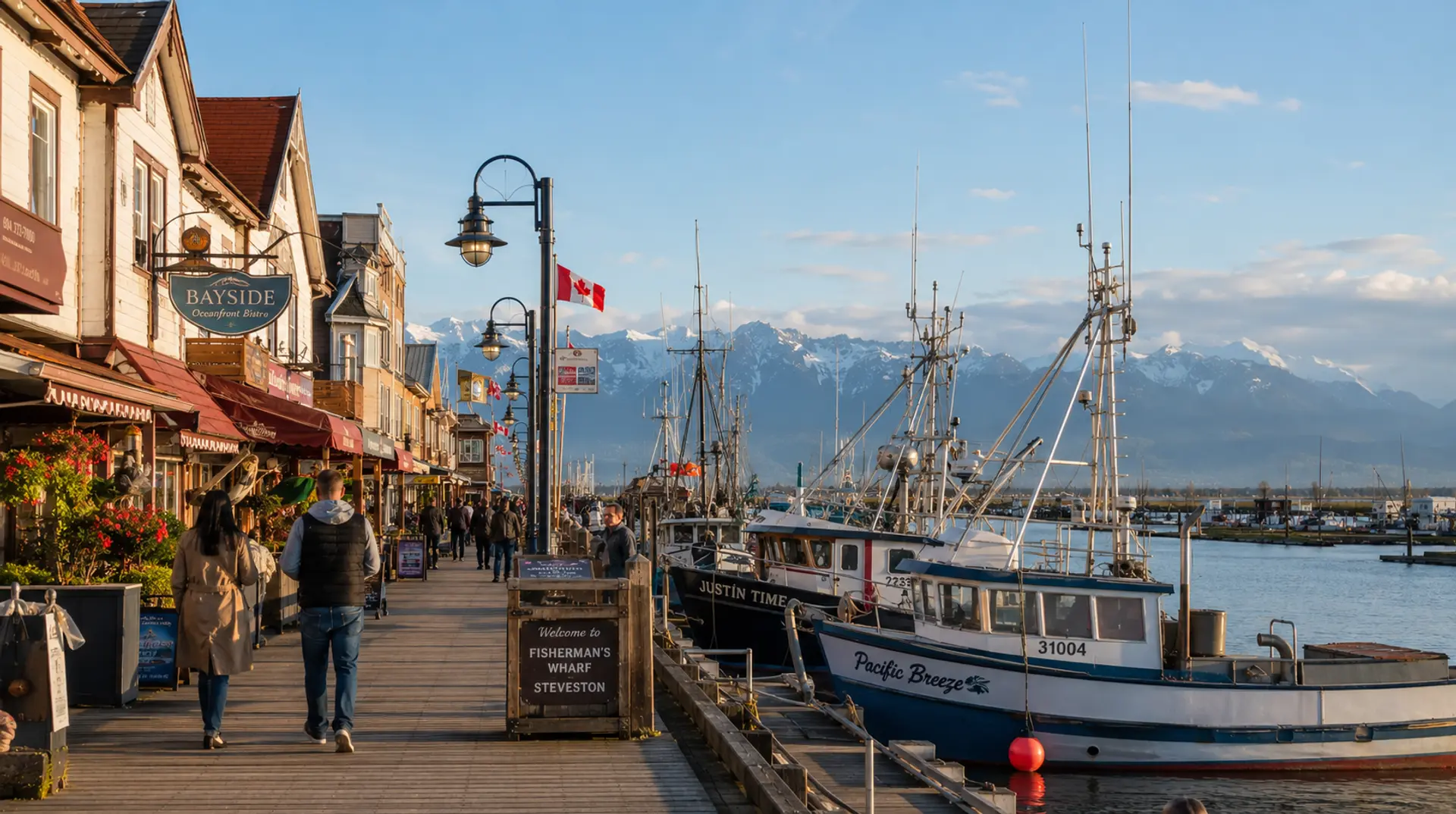 Richmond BC waterfront Steveston Village BC