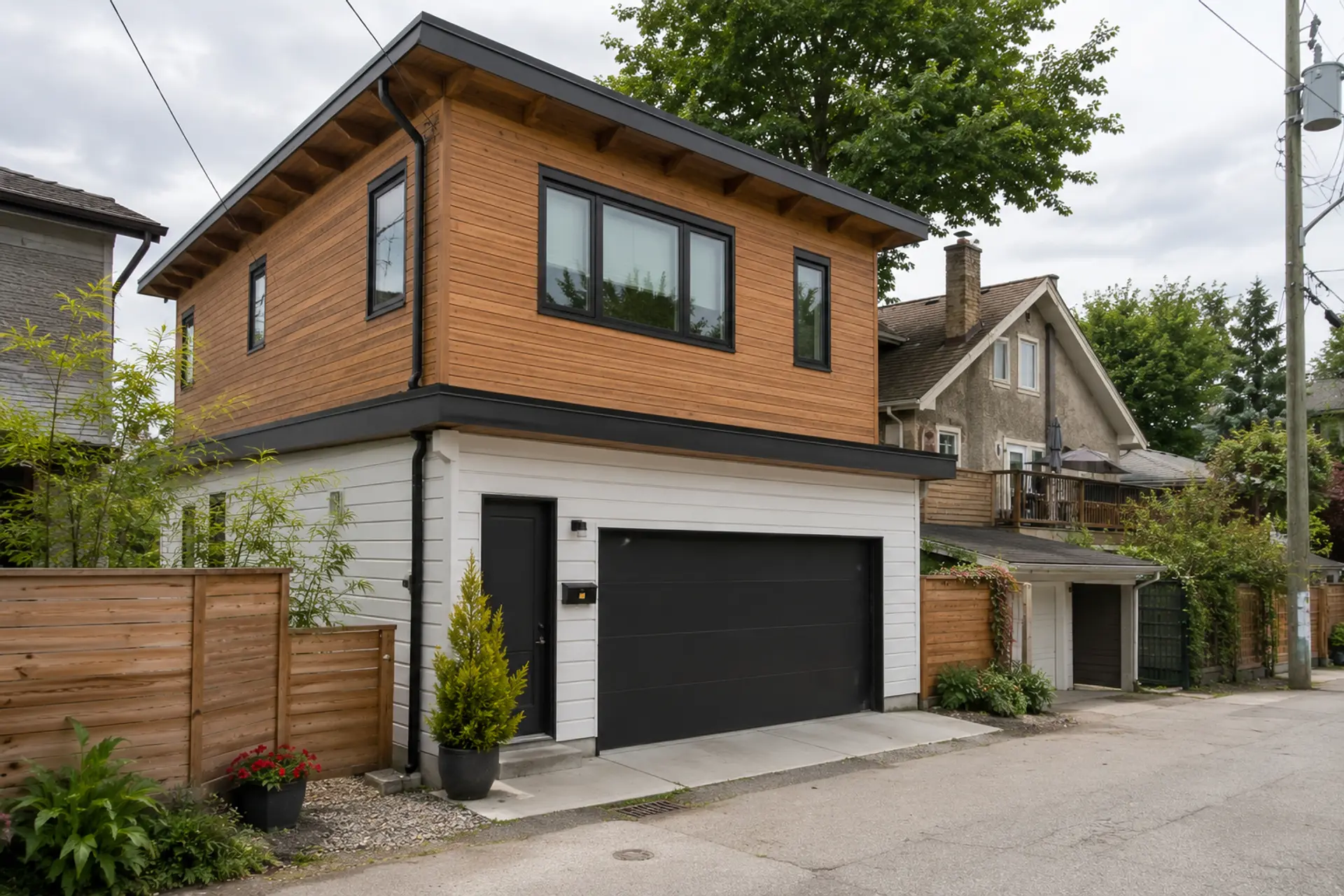 Laneway house East Vancouver back lane two storey