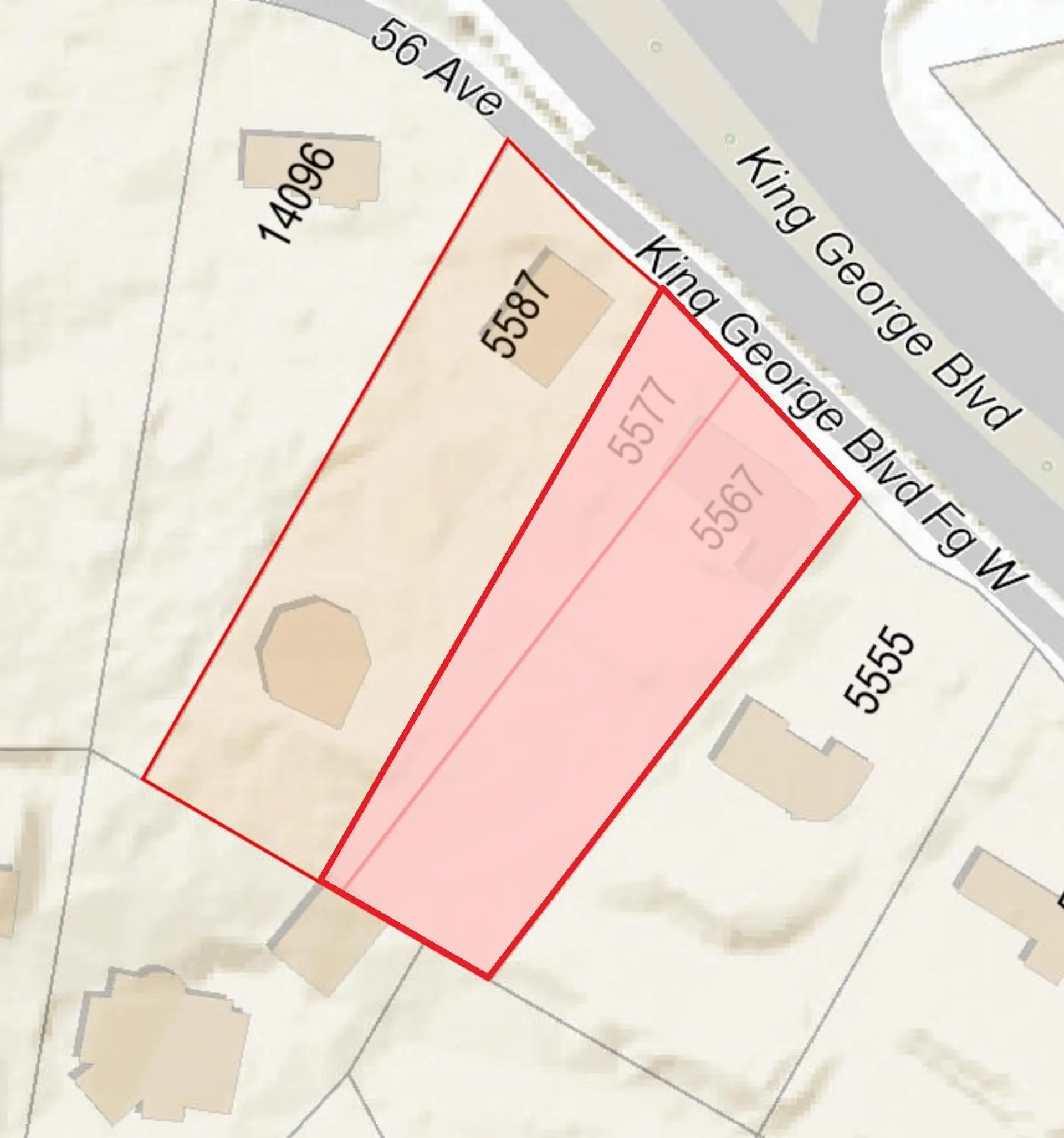 Property at #5567 5577 King George Boulevard, Surrey, BC
