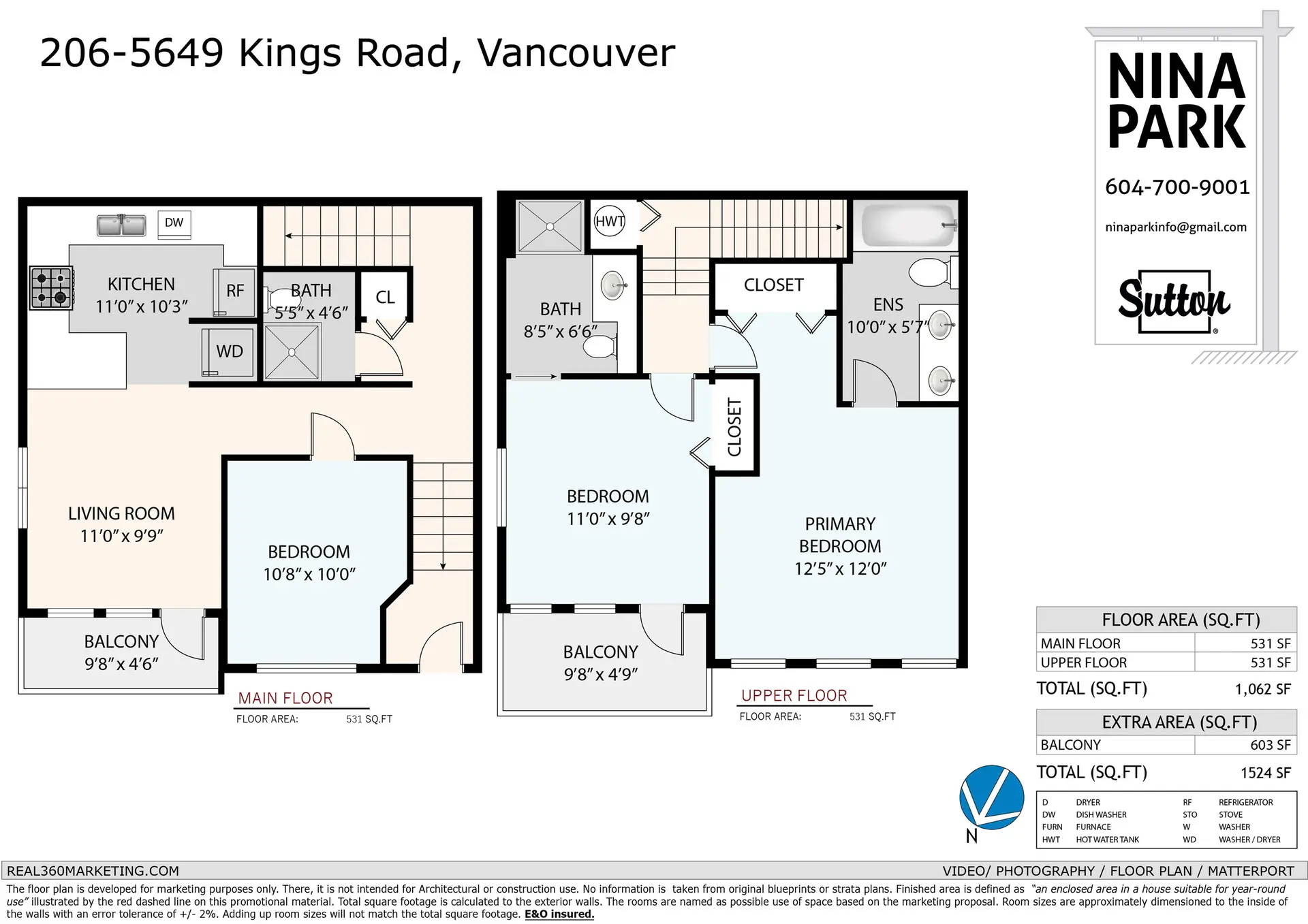Property at #206 5649 Kings Road, Vancouver, BC