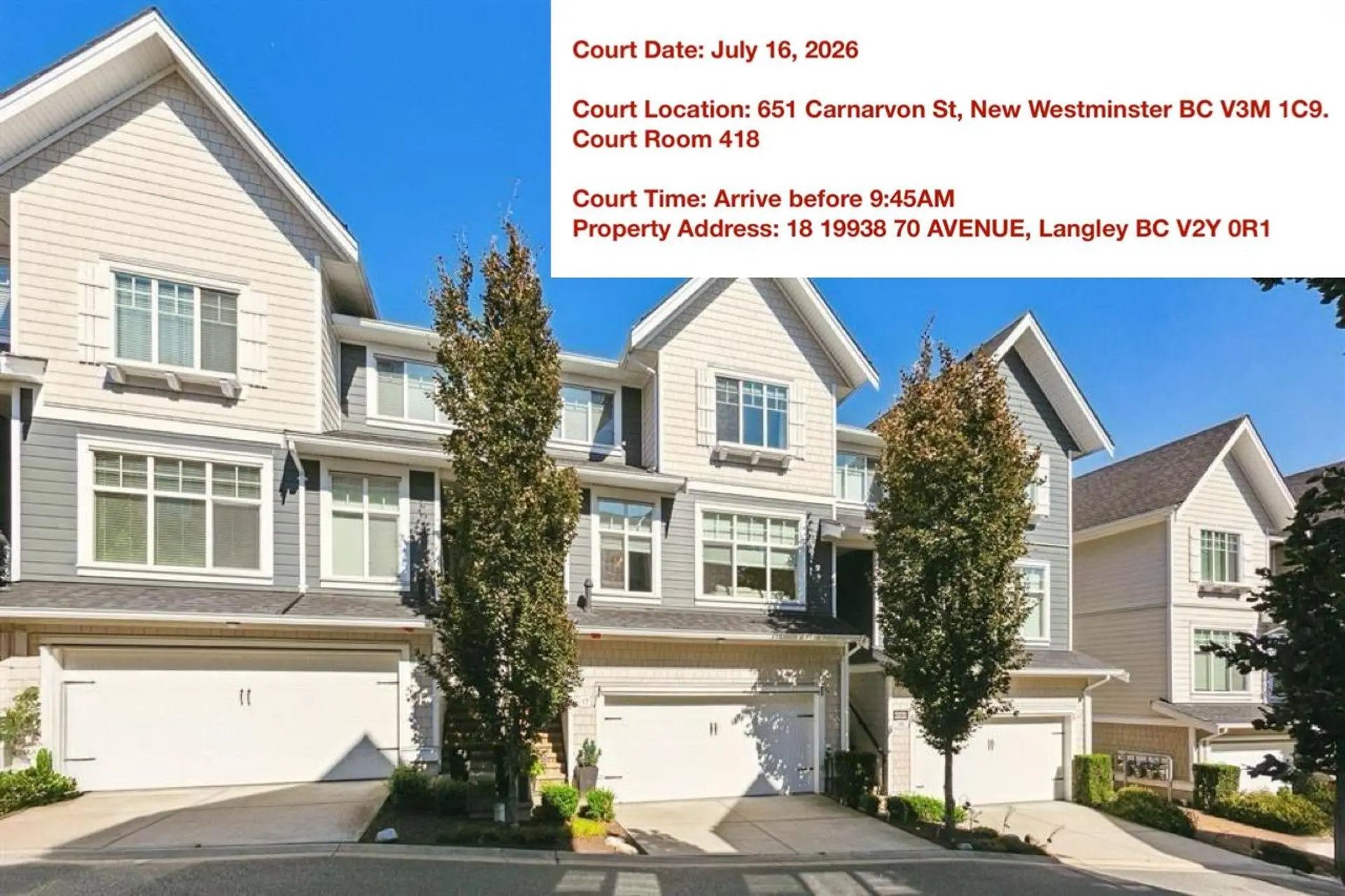 Property at #18 19938 70 Avenue, Langley, BC