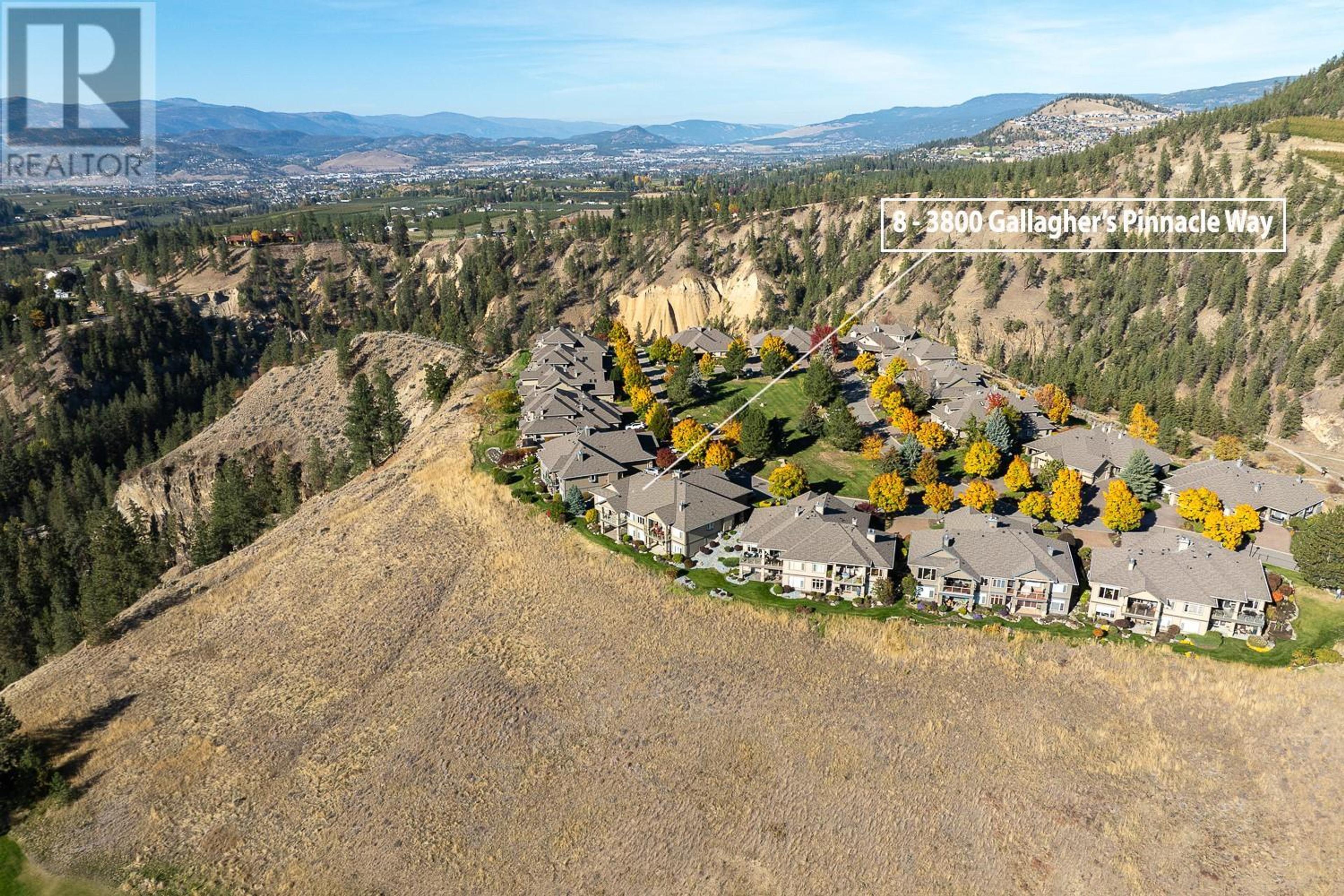 3800 Gallaghers Pinnacle Way, Kelowna - Exteriors - Full Complex View, Drone/Aerial View, Marked/Pin - Photo 1
