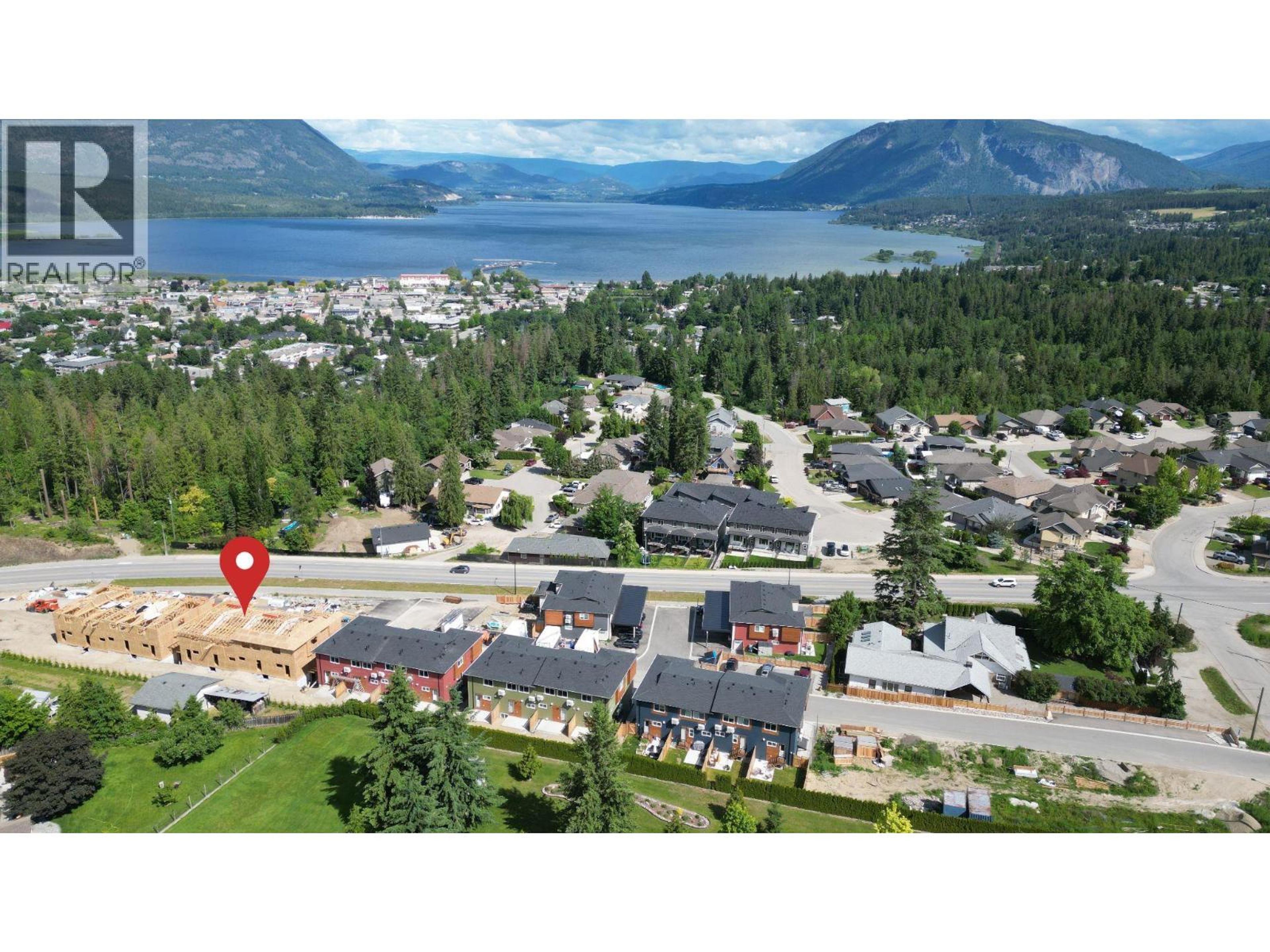 981 12 Street SE, Salmon Arm - Exteriors - Full Complex View, Drone/Aerial View, Marked/Pin - Photo 3