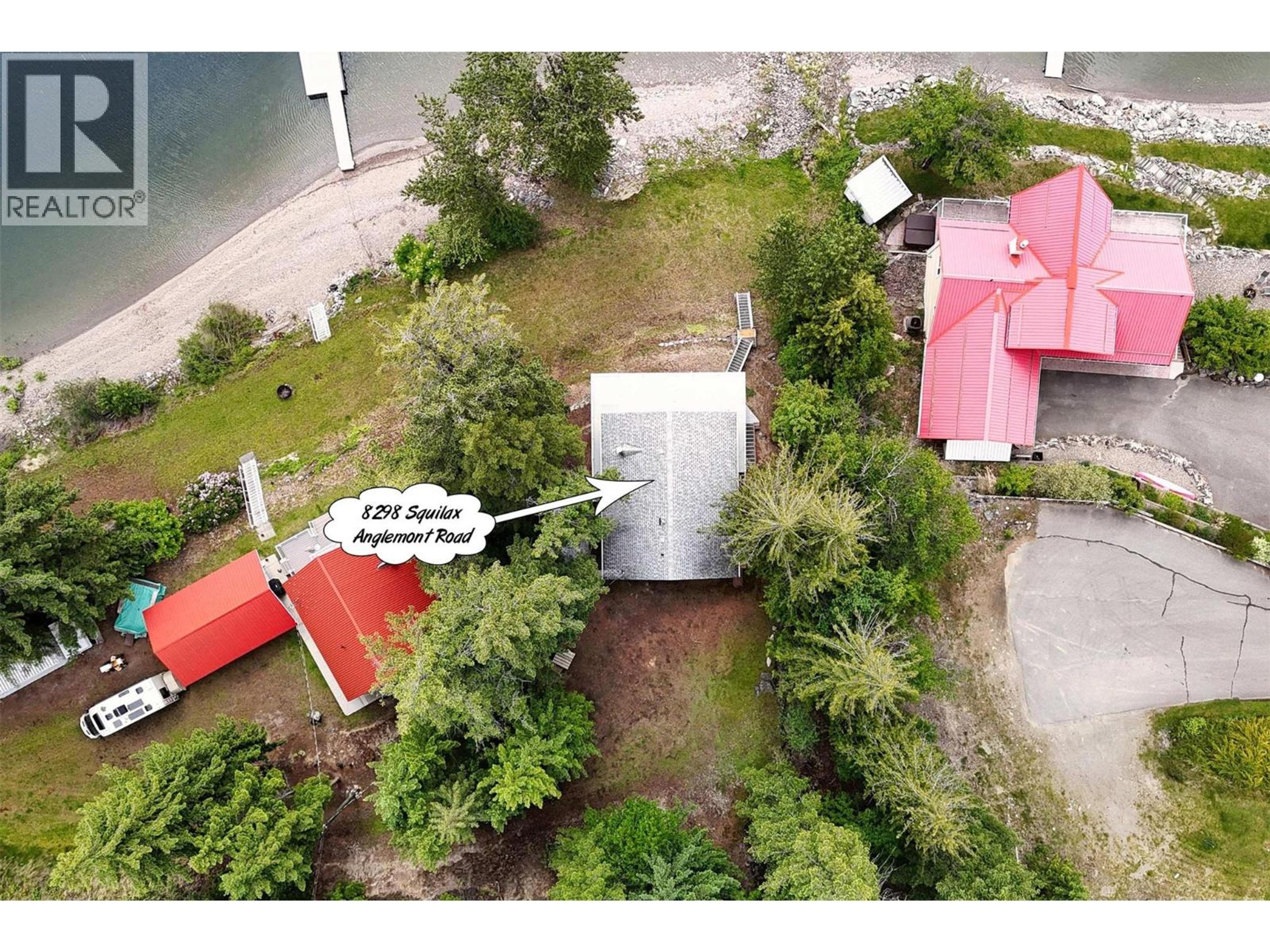 8298 Squilax Anglemont Road, Anglemont - Exteriors - Drone/Aerial View, Marked/Pin - Photo 2