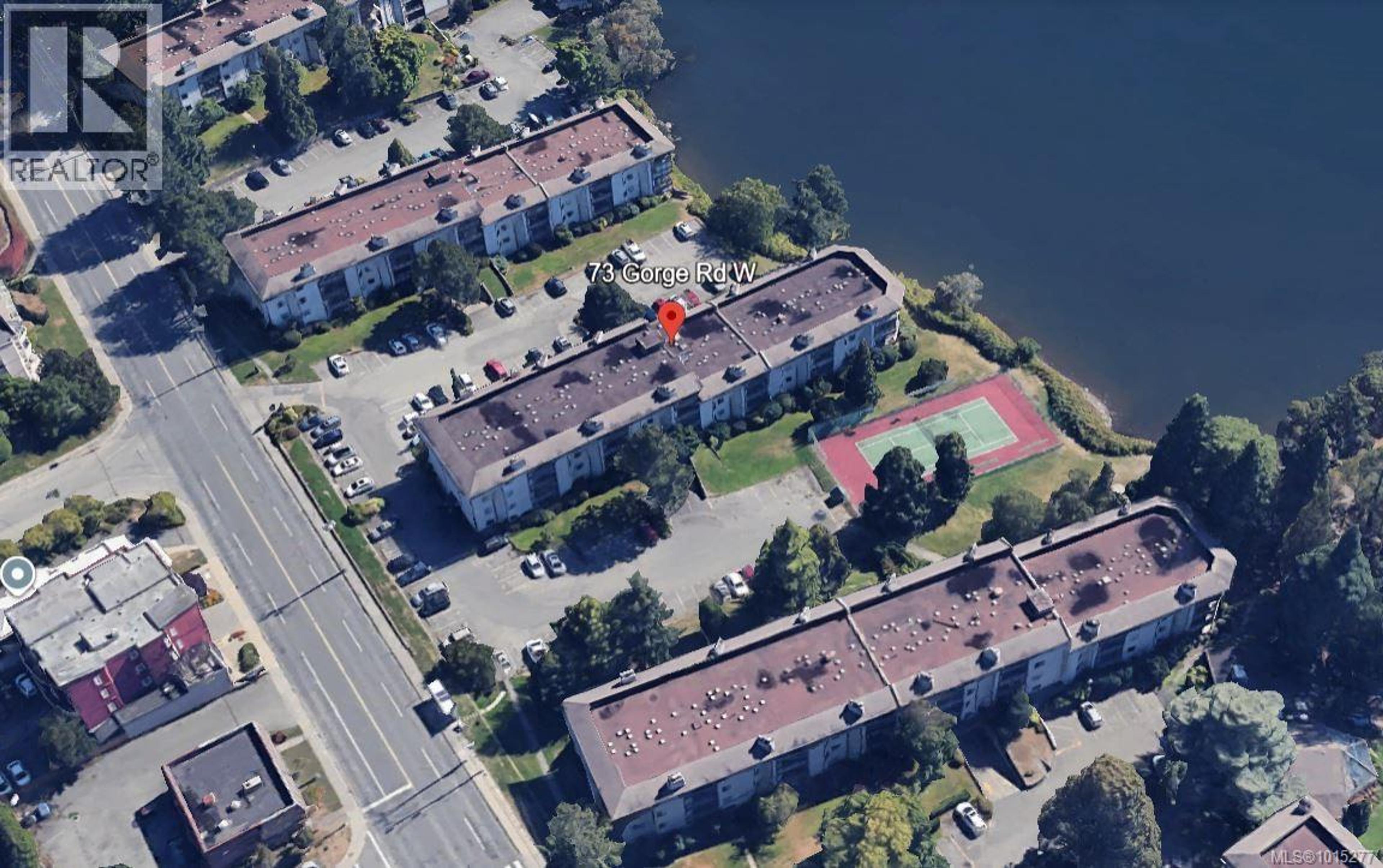 69 Gorge Rd W, Saanich - Exteriors - Full Complex View, Drone/Aerial View, Marked/Pin - Photo 4