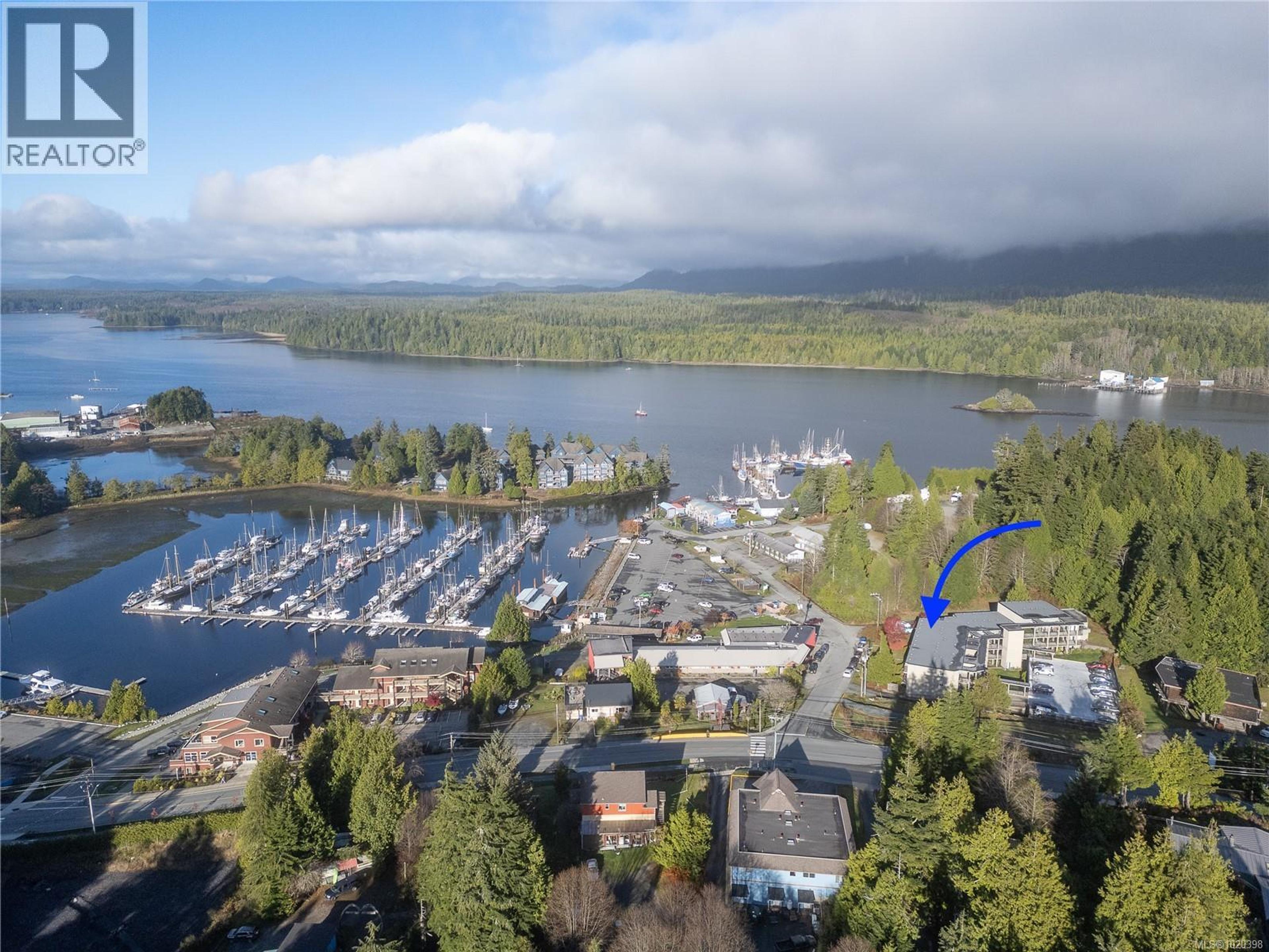 250 Hemlock St, Ucluelet - Exteriors - Drone/Aerial View, Marked/Pin - Photo 9