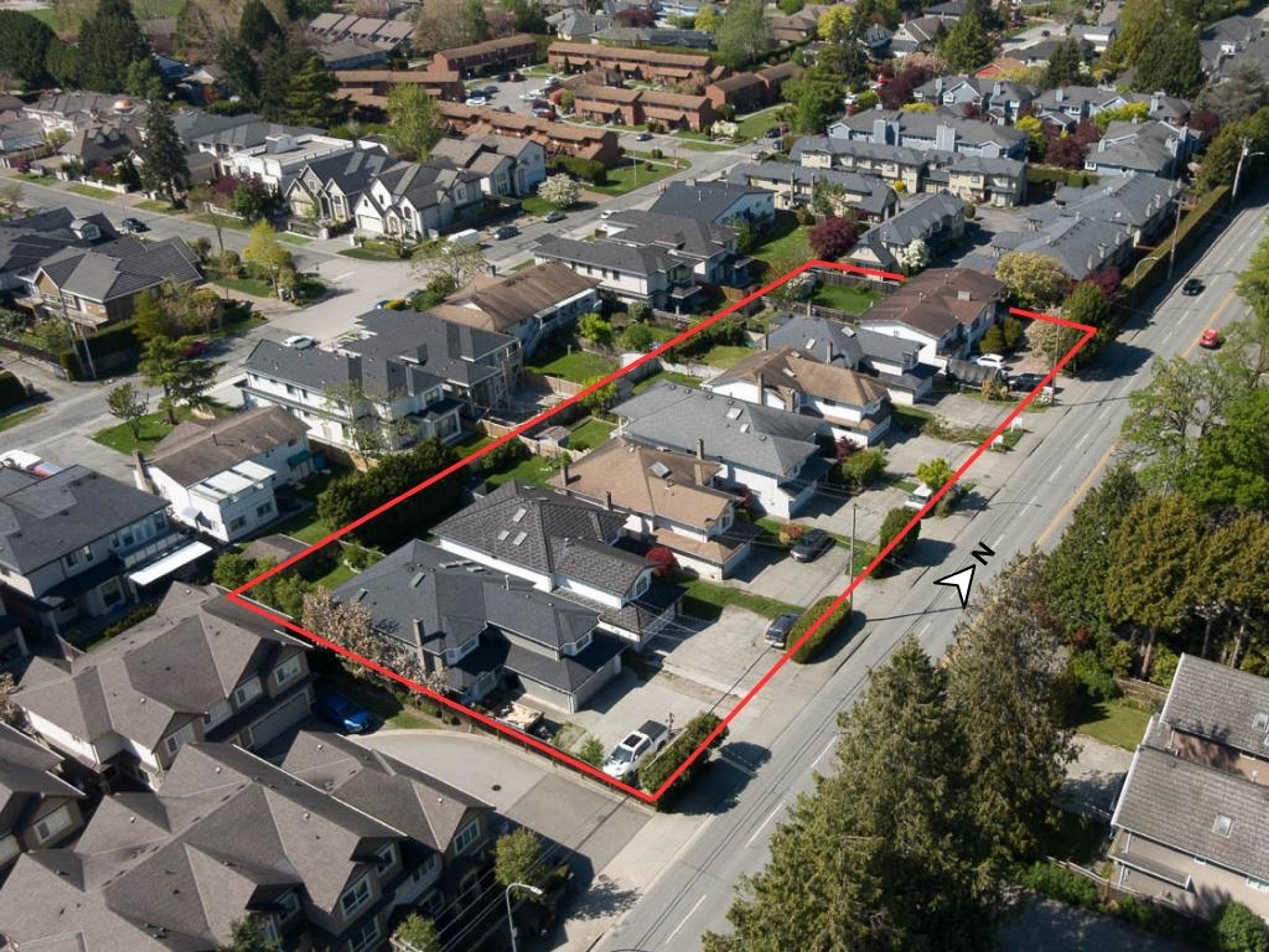 7411 No. 2 Road, Richmond - Exteriors - Full Complex View, Drone/Aerial View, Marked/Pin - Photo 4