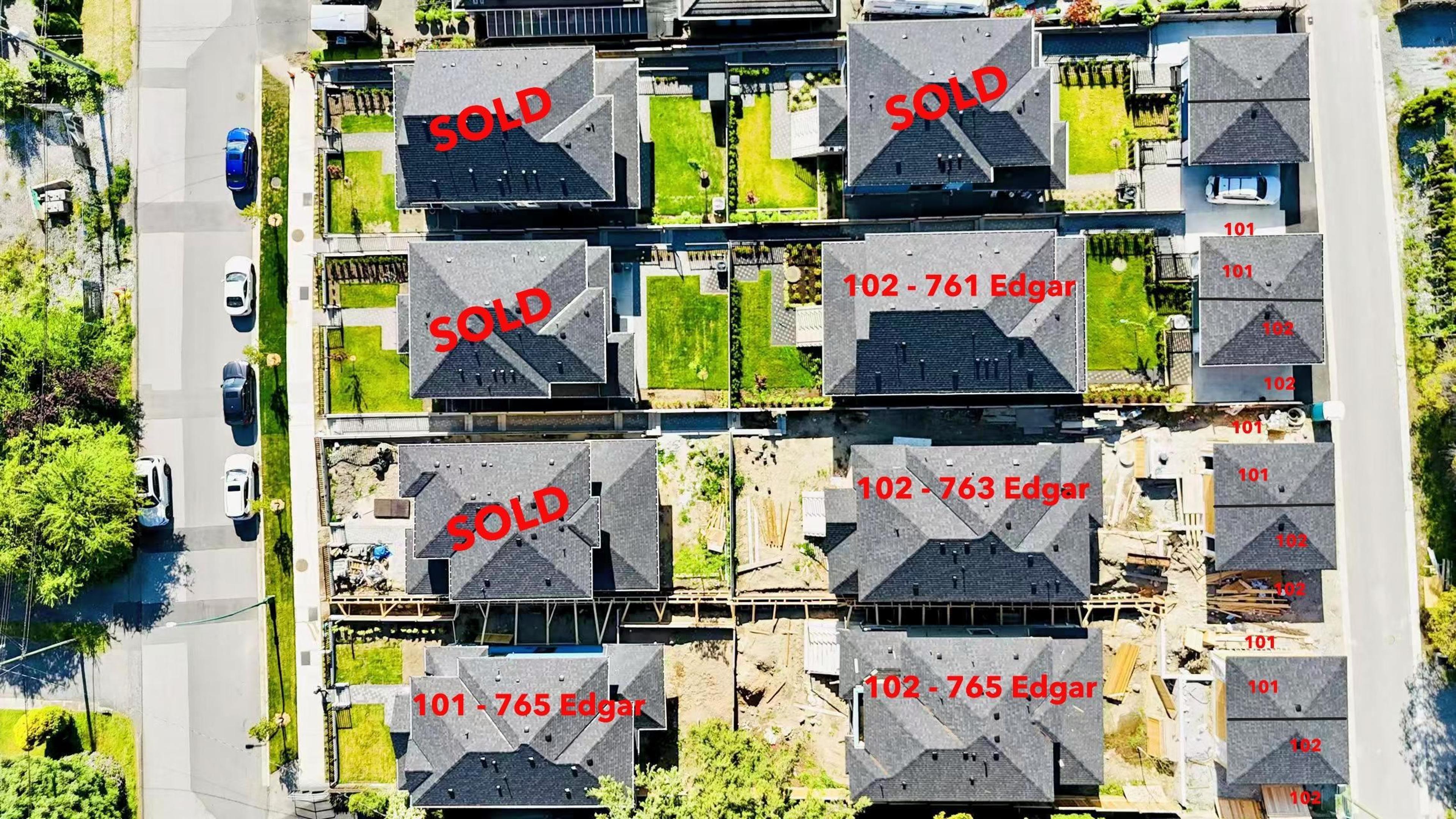 761 Edgar Avenue, Coquitlam - Exteriors - Full Complex View, Drone/Aerial View, Marked/Pin - Photo 1