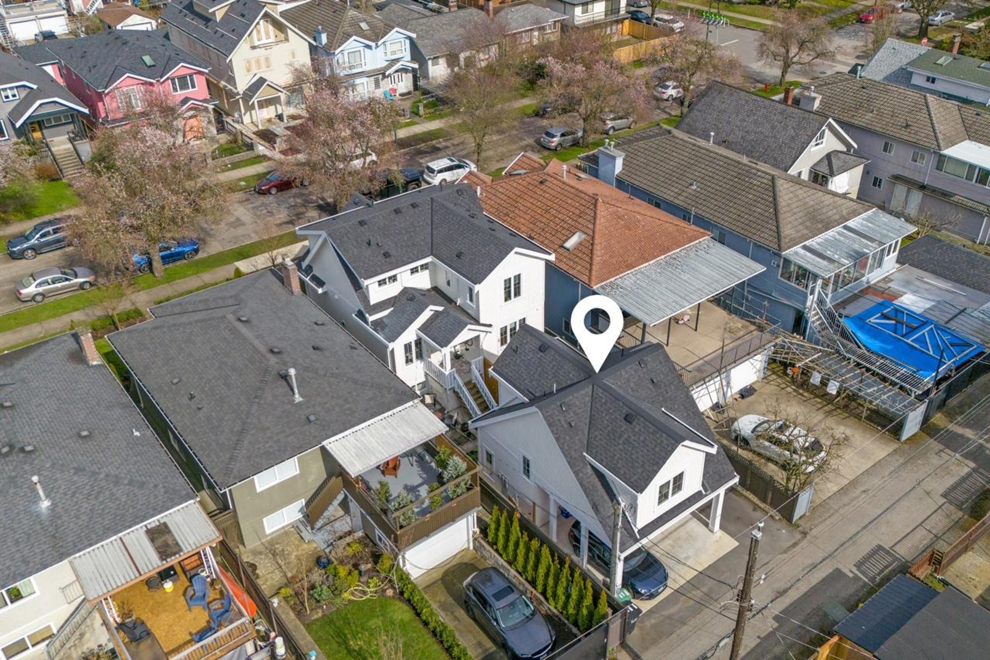 2252 Grant Street, Vancouver - Exteriors - Drone/Aerial View, Marked/Pin - Photo 5
