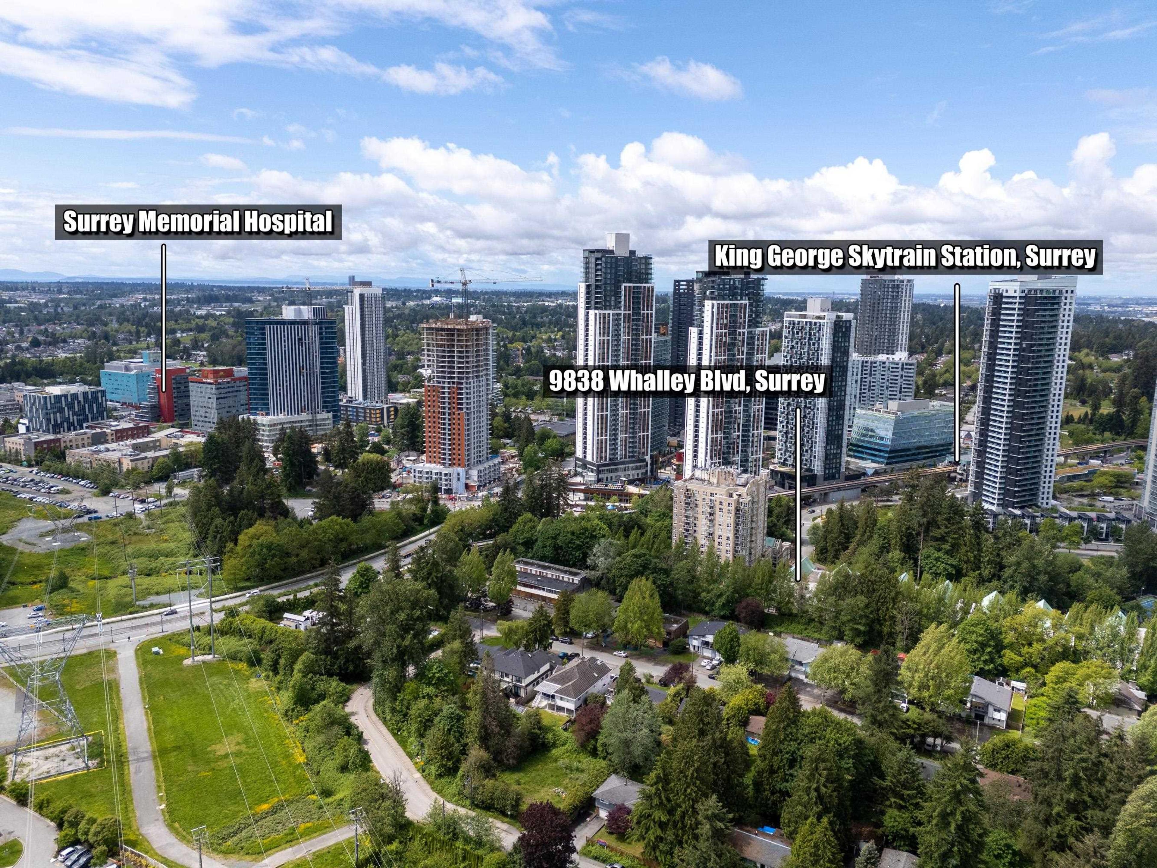 9838 Whalley Boulevard, Surrey - Exteriors - Full Complex View, Drone/Aerial View, Marked/Pin - Photo 2