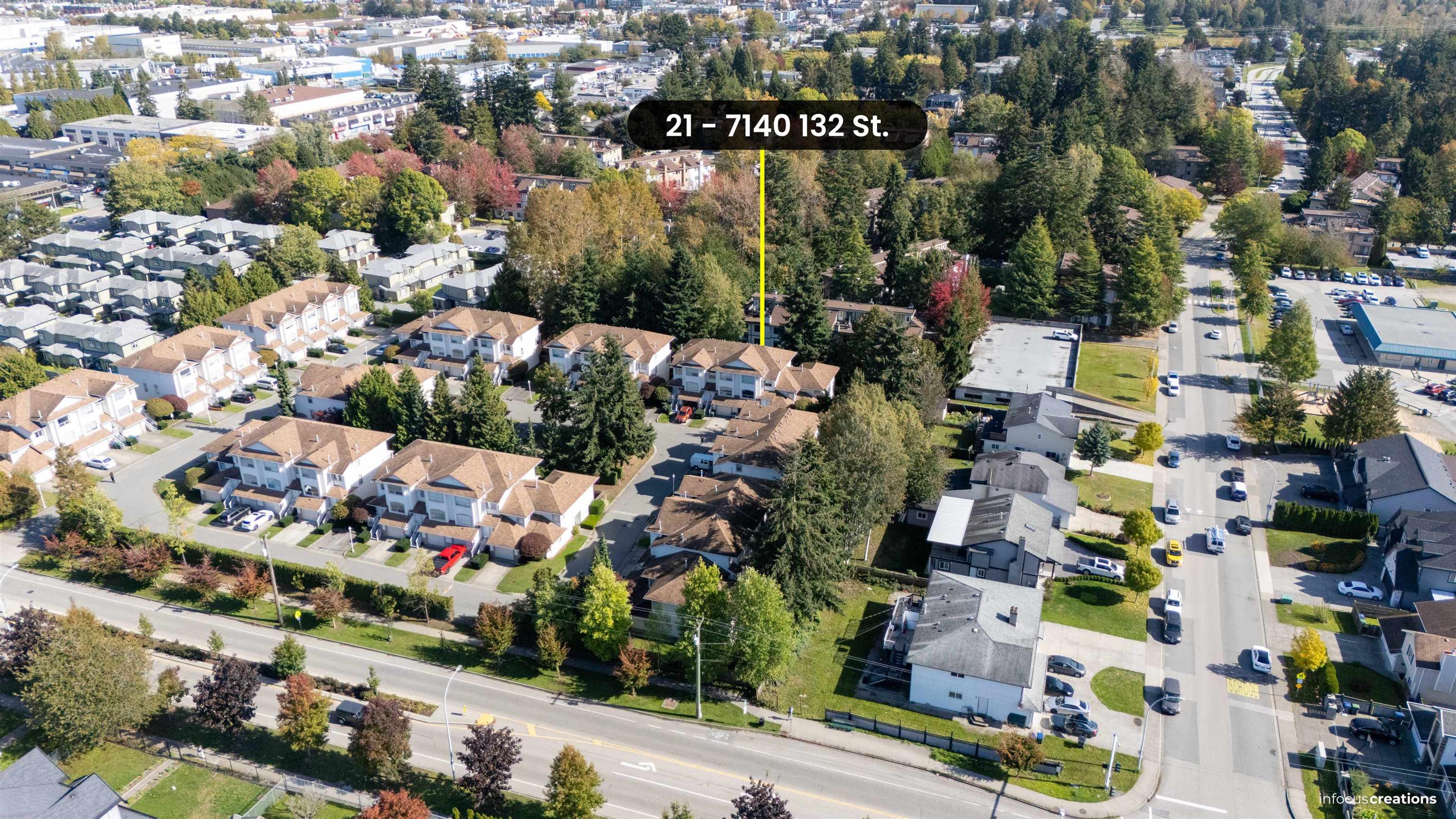 7140 132 Street, Surrey - Exteriors - Full Complex View, Drone/Aerial View, Marked/Pin - Photo 4