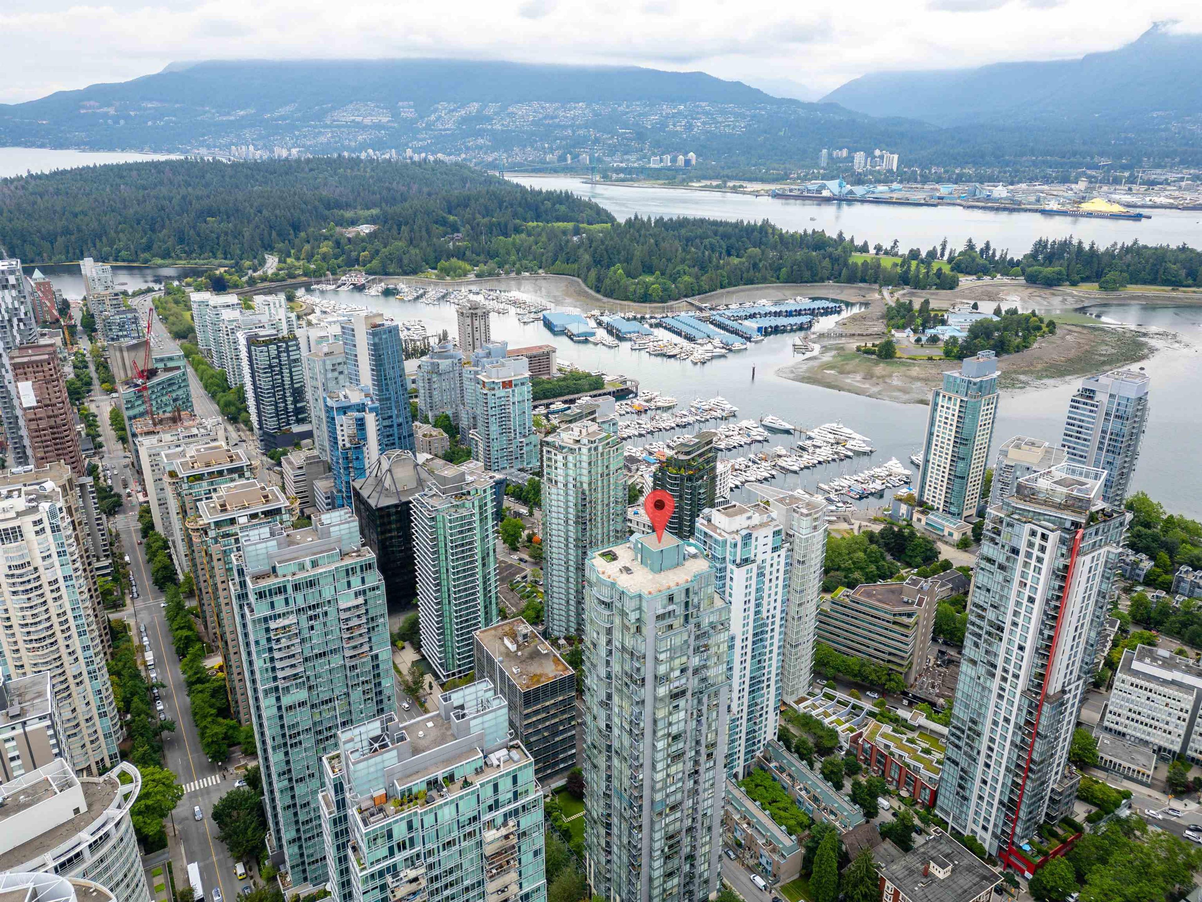 1239 W Georgia Street, Vancouver - Exteriors - Full Complex View, Drone/Aerial View, Marked/Pin - Photo 3