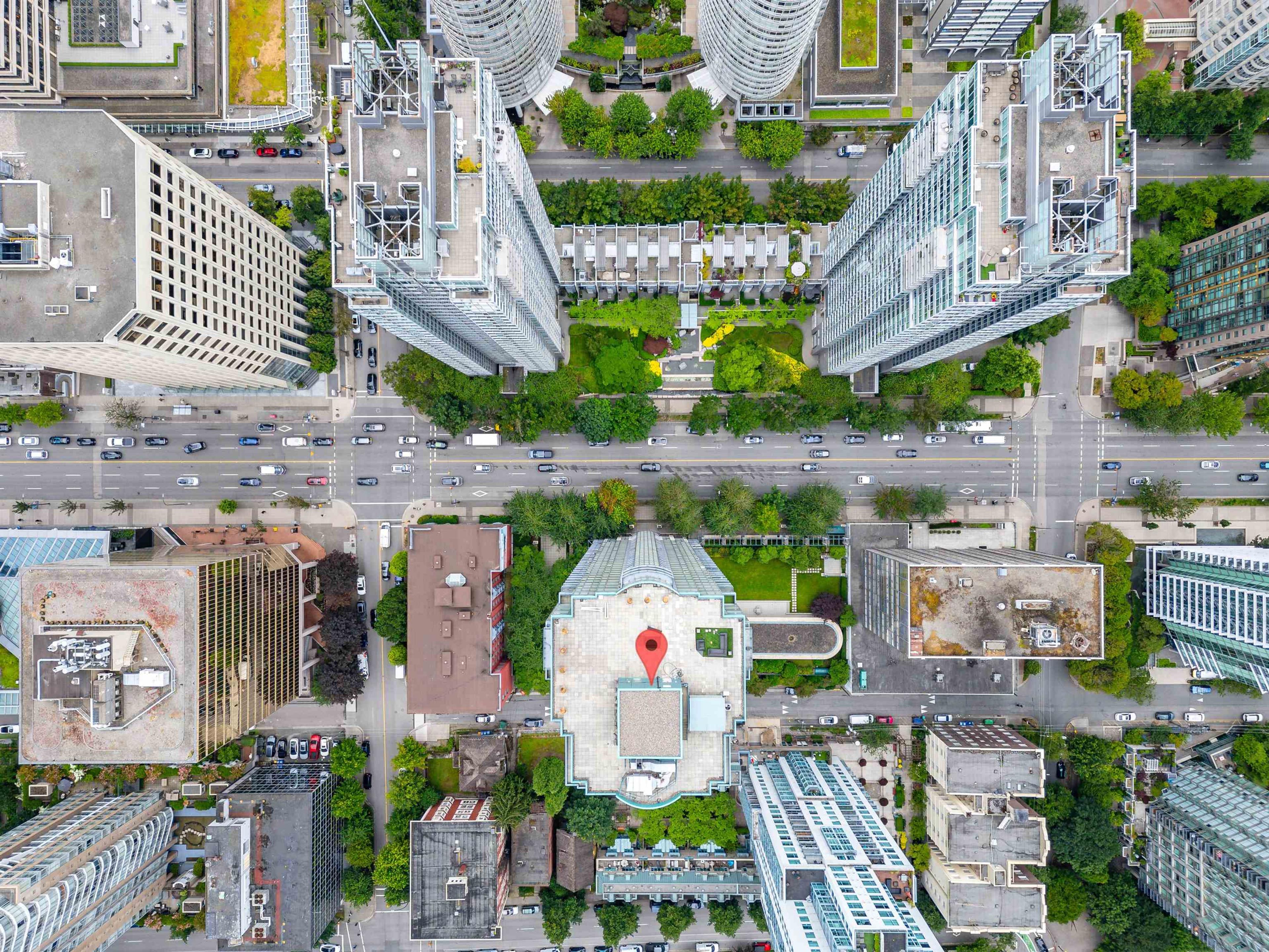 1239 W Georgia Street, Vancouver - Exteriors - Drone/Aerial View, Marked/Pin - Photo 4